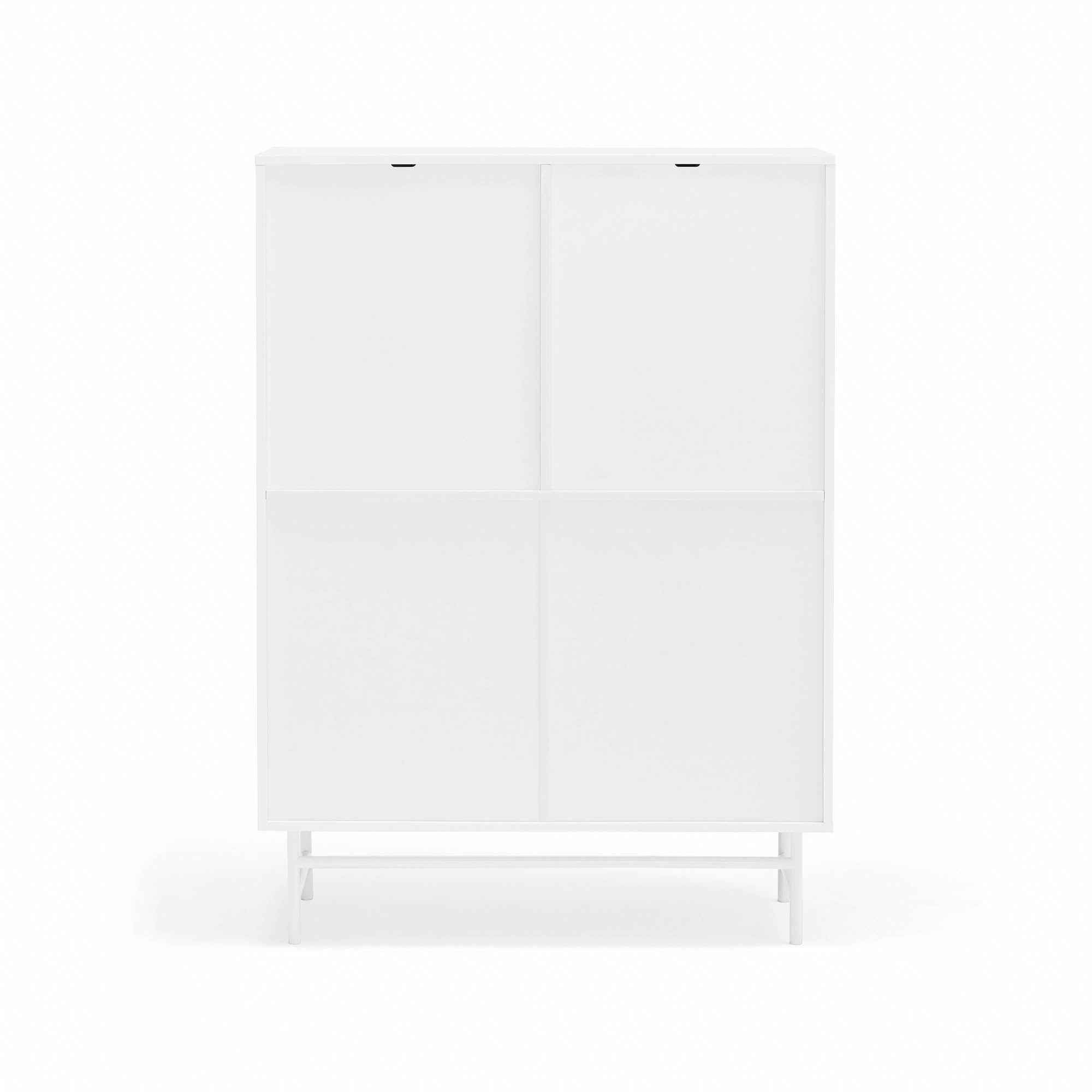 Occasional Cabinet Punto 2D/4Inner Drawers White