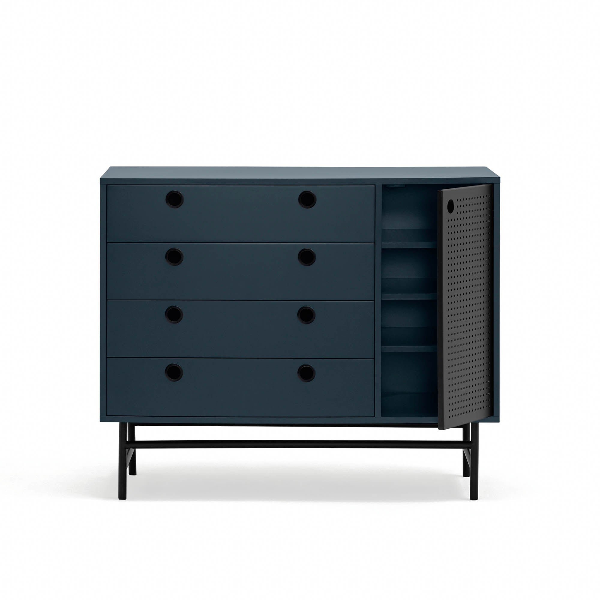 Chest Punto 4D/1D Black/Blue-Gr.Antr
