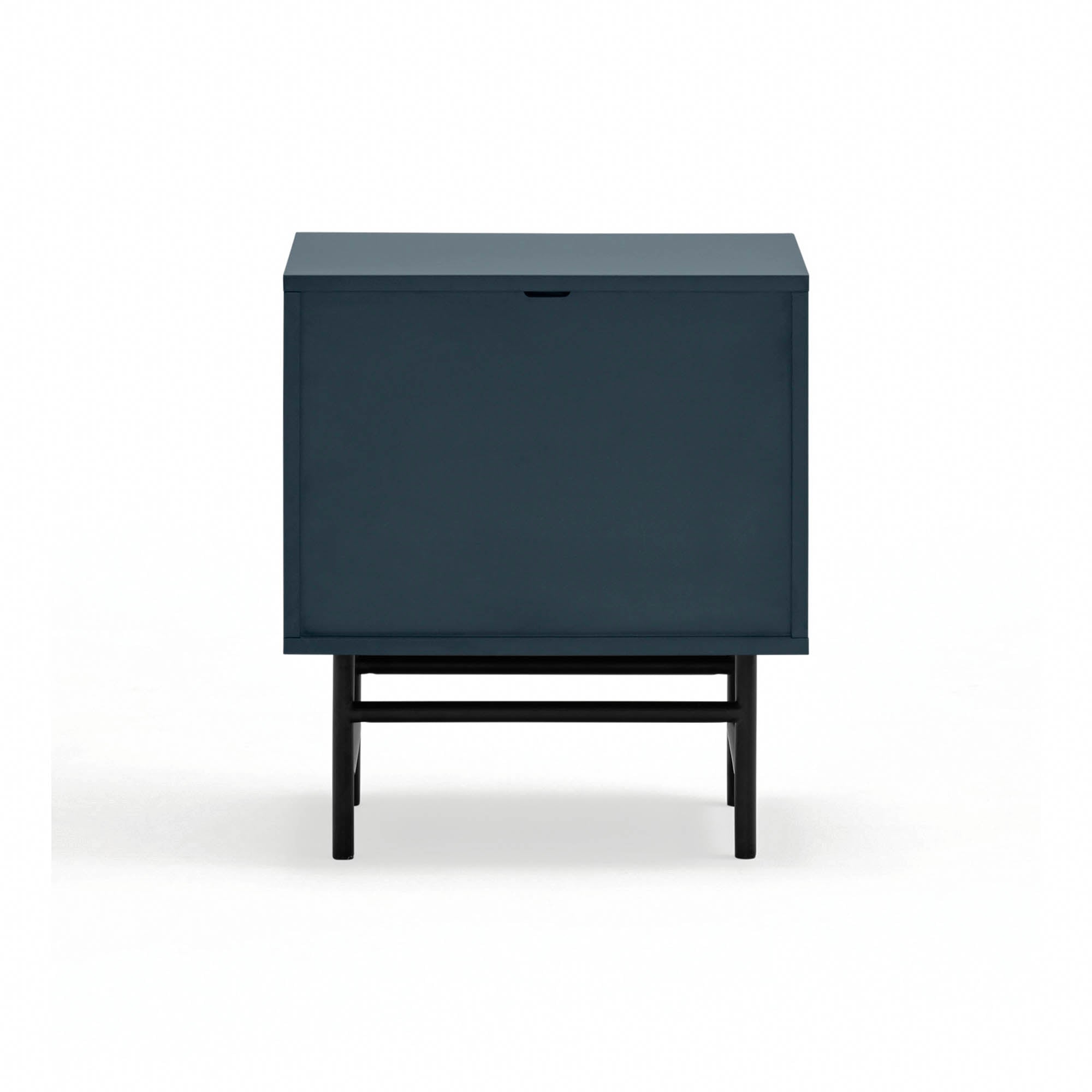 Bedside Table Punto 1D3Dr Black/Blue-Gr.Antr