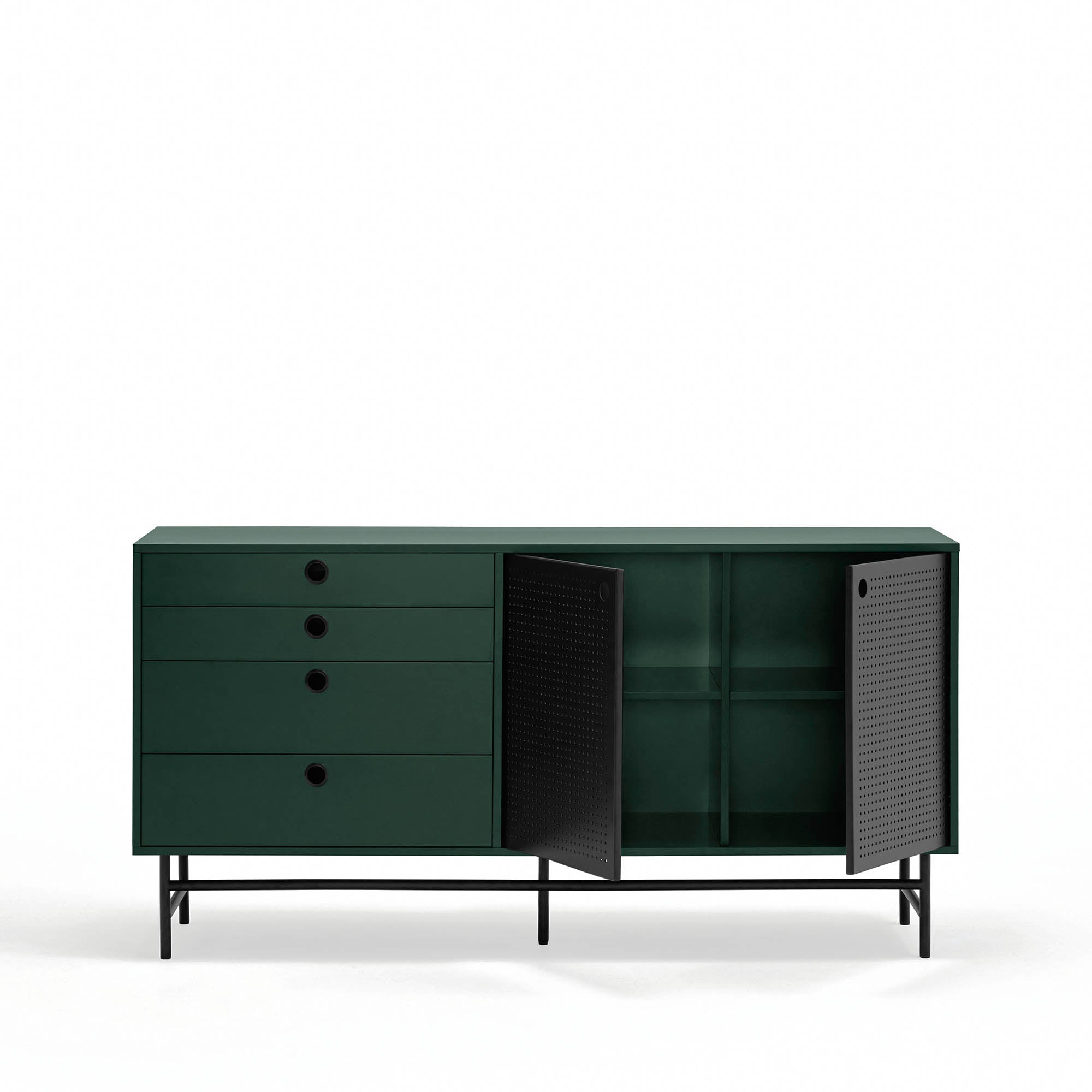 Sideboard Punto 2D4Dr Black/Dark Green