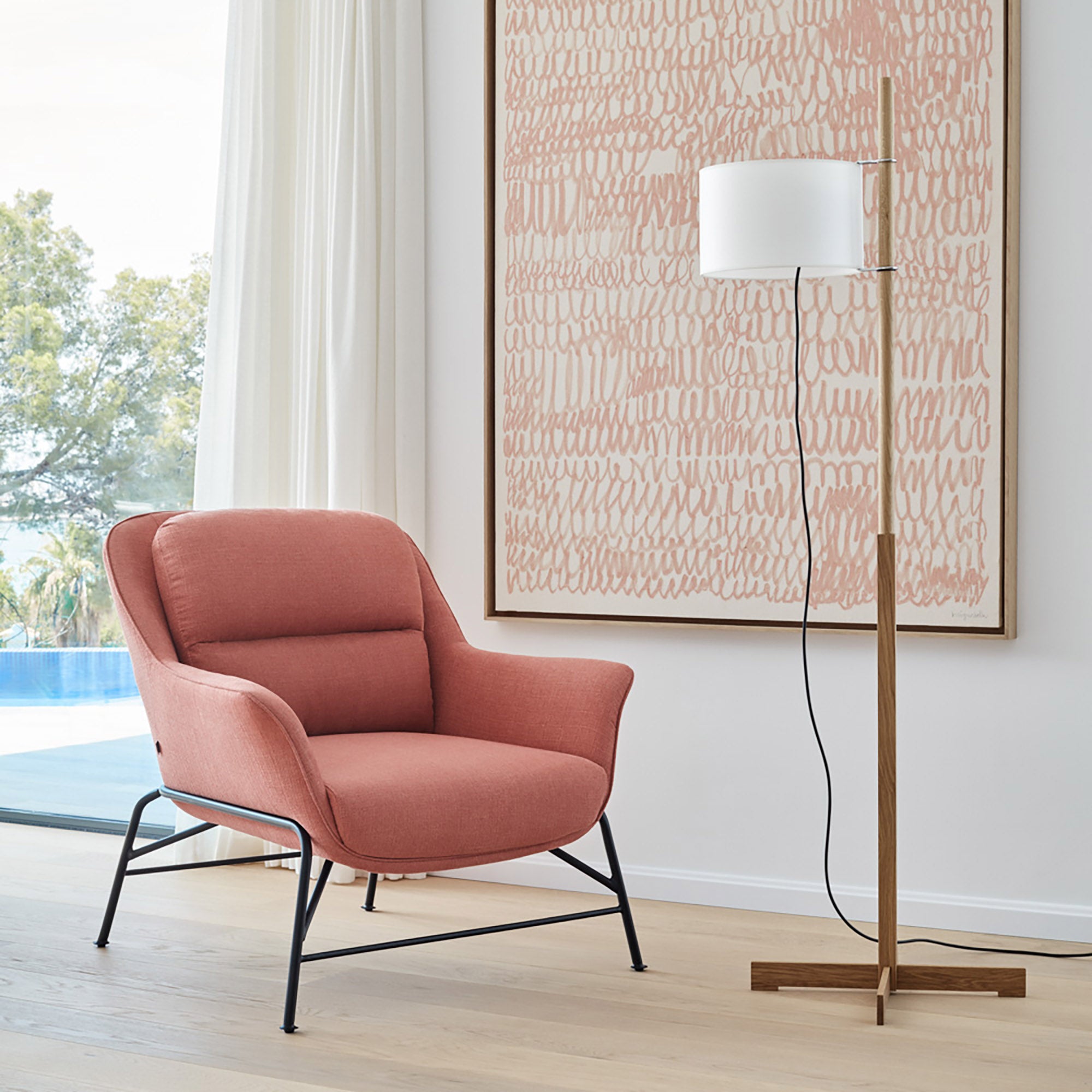 Armchair Sadira Coral (1 Piece Per Box)Ox