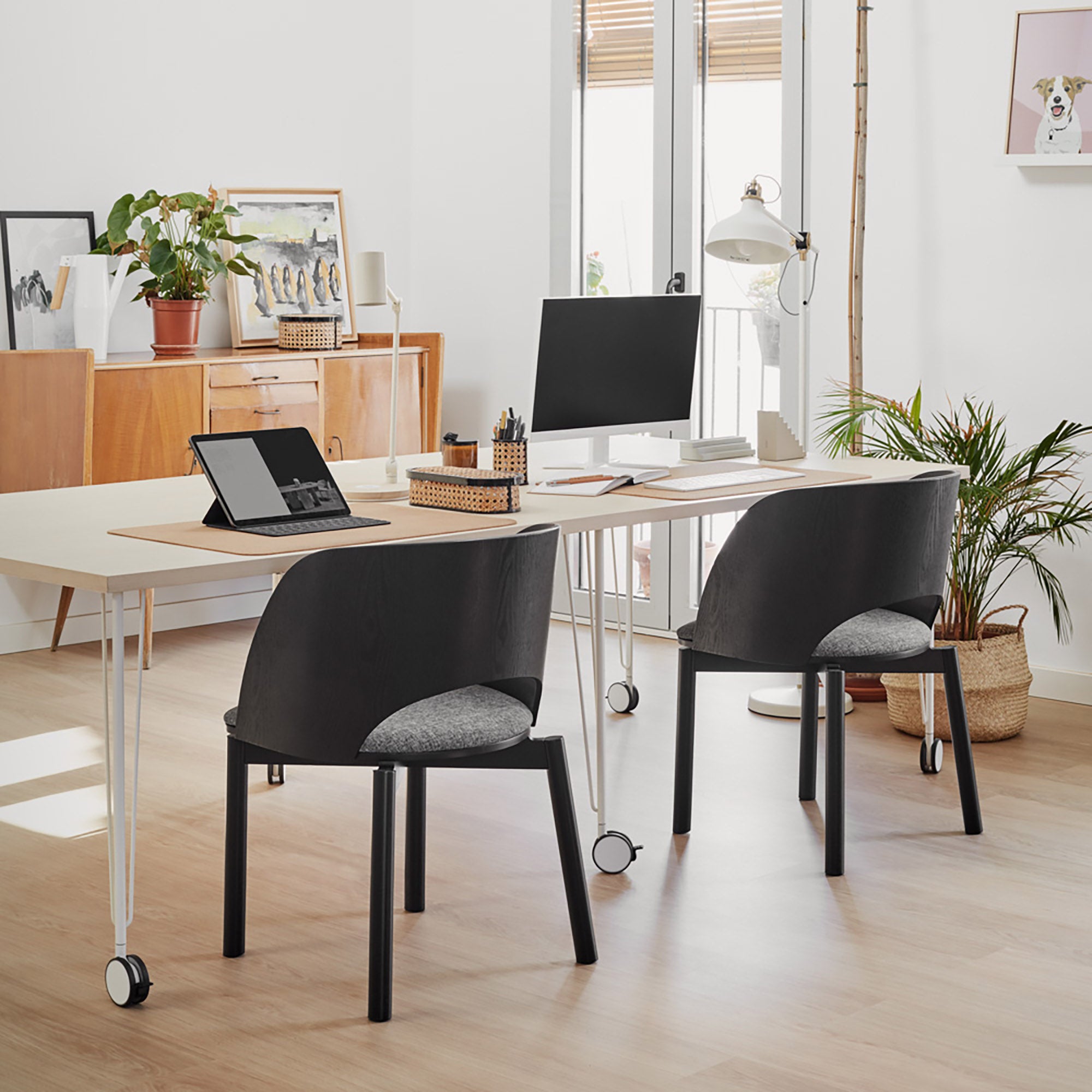 DAM Dining Chair in Black by Teulat – Set of 2