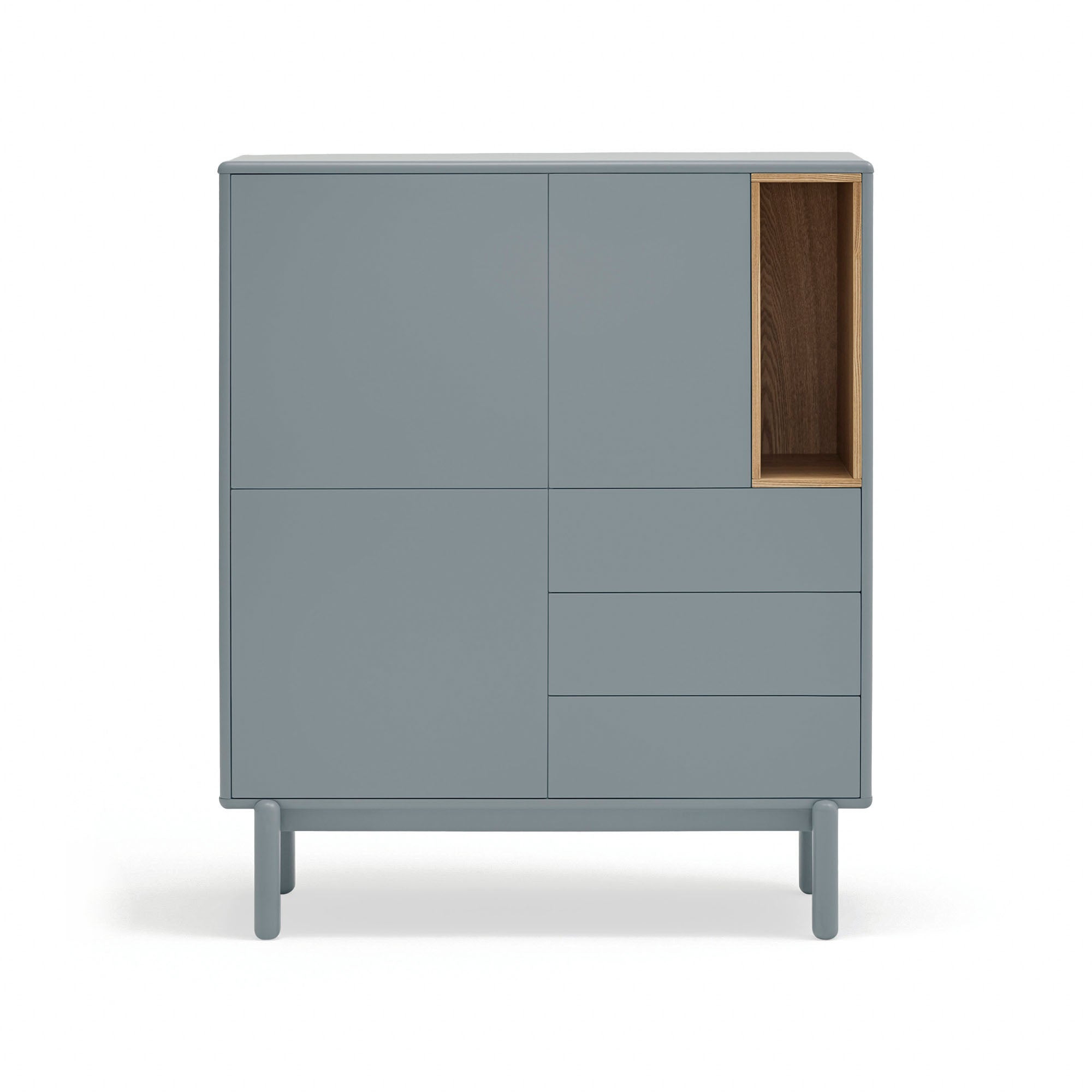 Occasional Cabinet Corvo 3D3Dr1H Pearl Grey