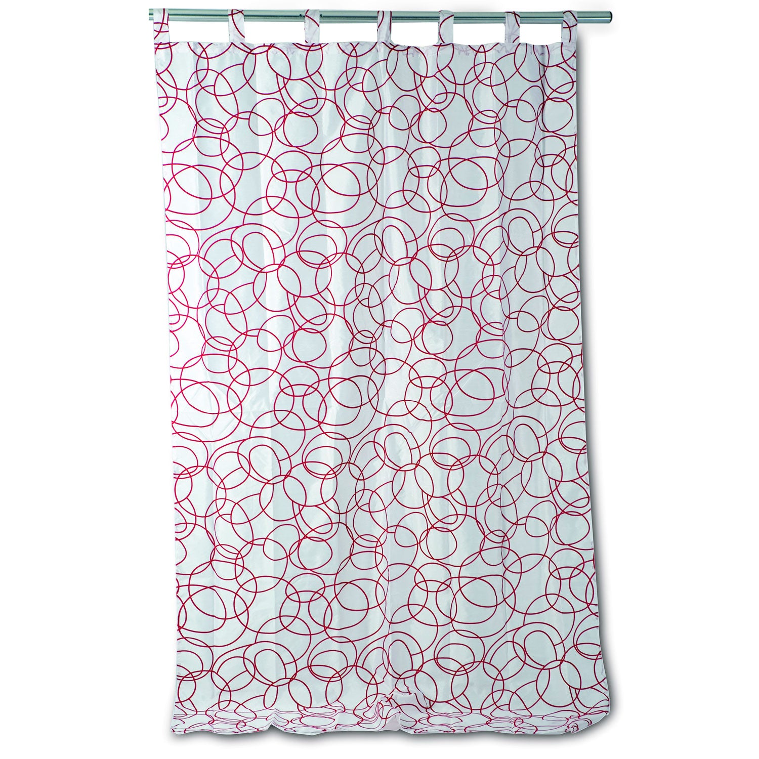 Aros Rectangular Curtain - Shabby Chic White Polyester