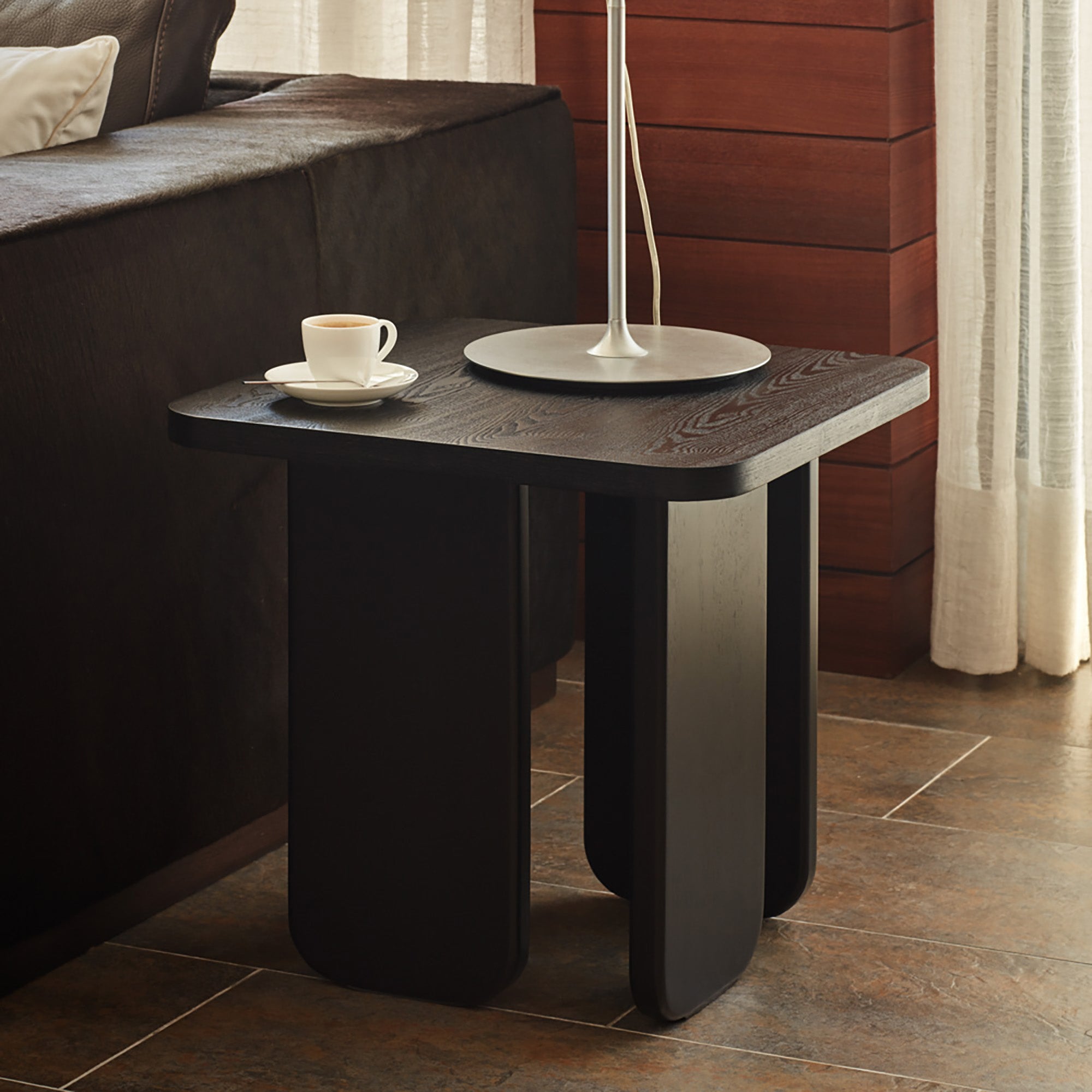 ARQ End Table in Black & Ash by Teulat