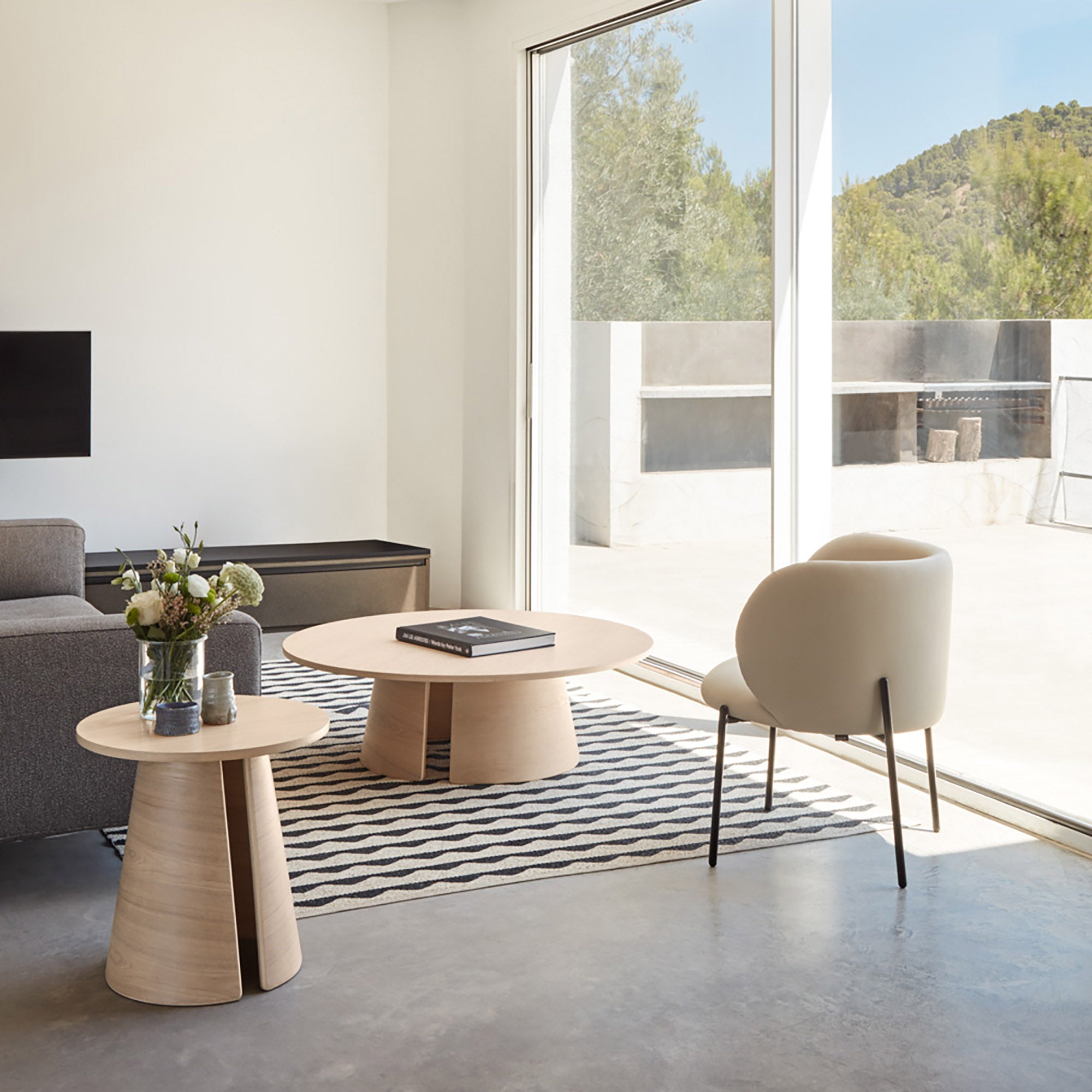 Round Coffee Table Cep 110Cm Light Natural