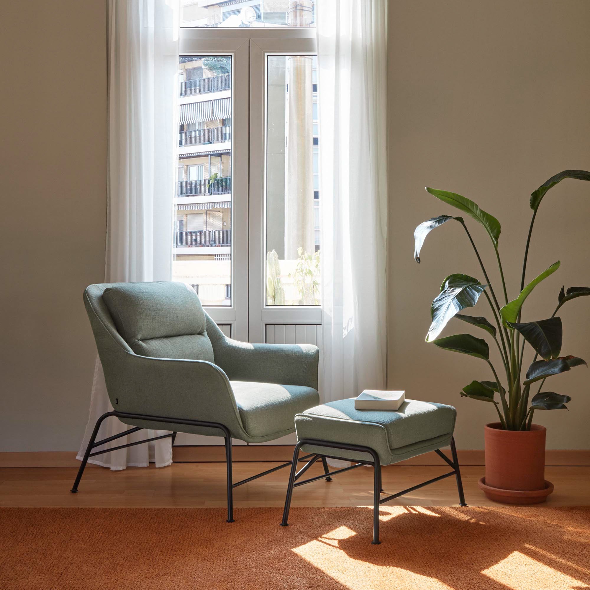 Pouffe Sadira Greeny Grey (1 Piece Per Box)Ox
