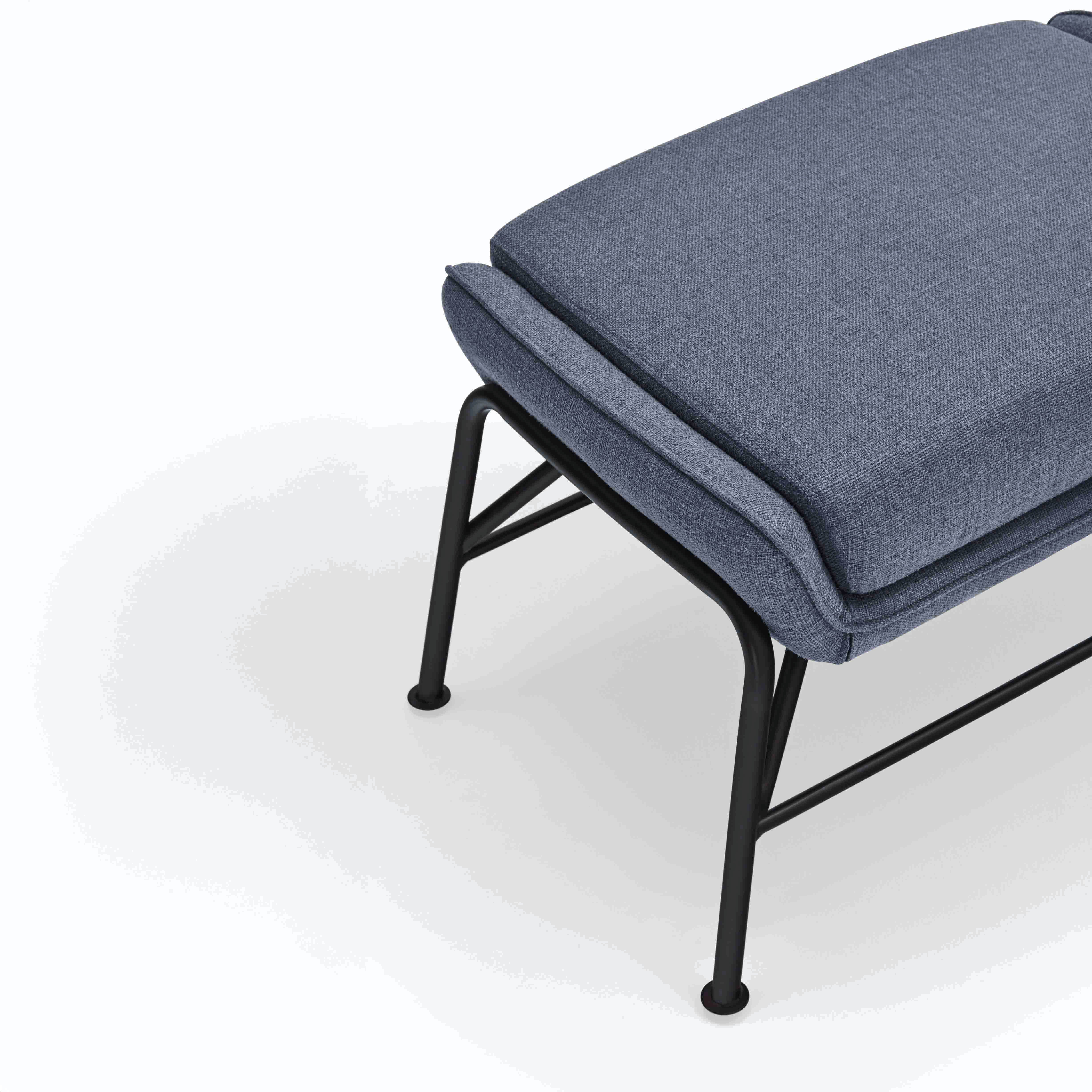 SADIRA Pouffe in Petroleum Blue by Teulat
