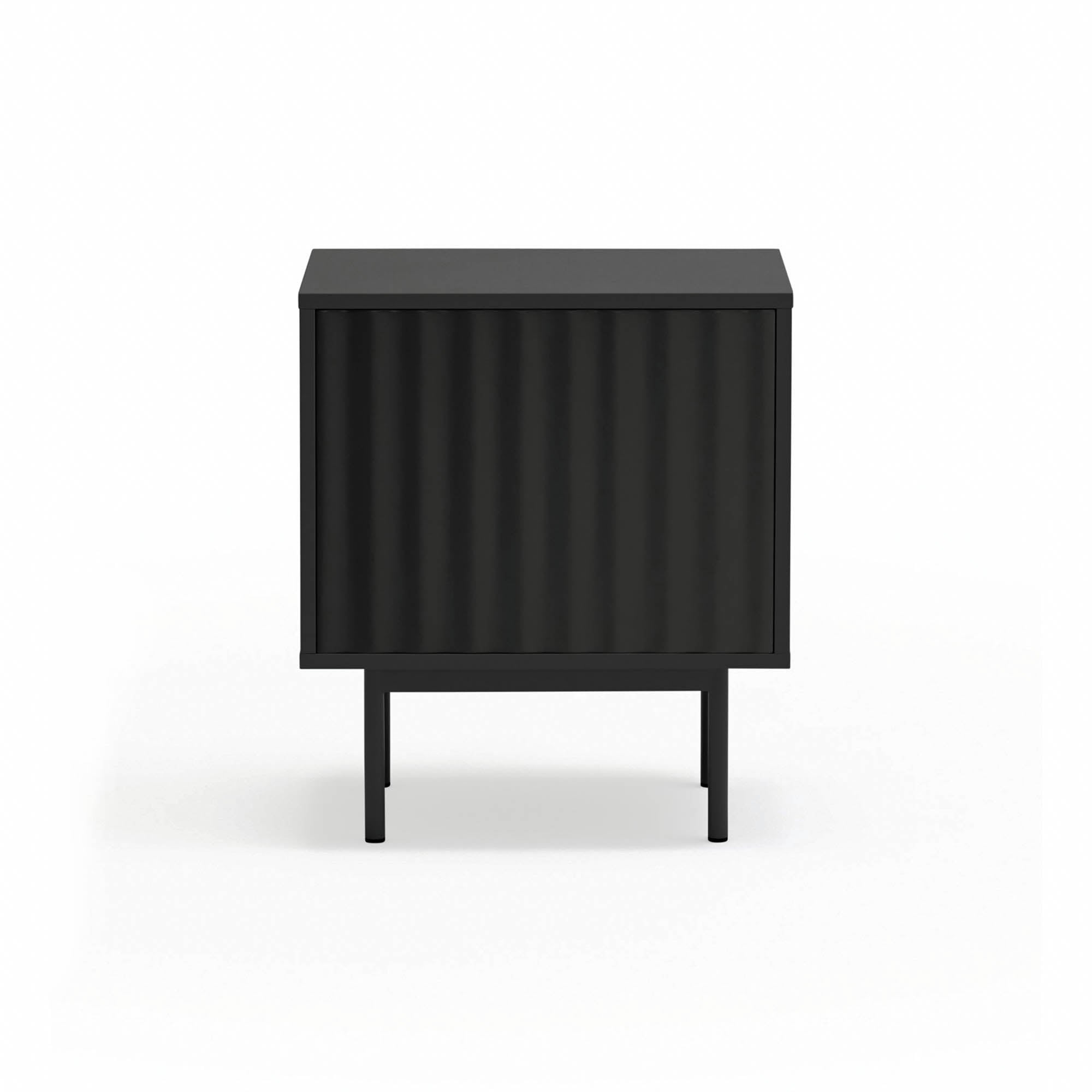 Bedside Table Sierra 1 Front, 2 Inner Drawers Blac
