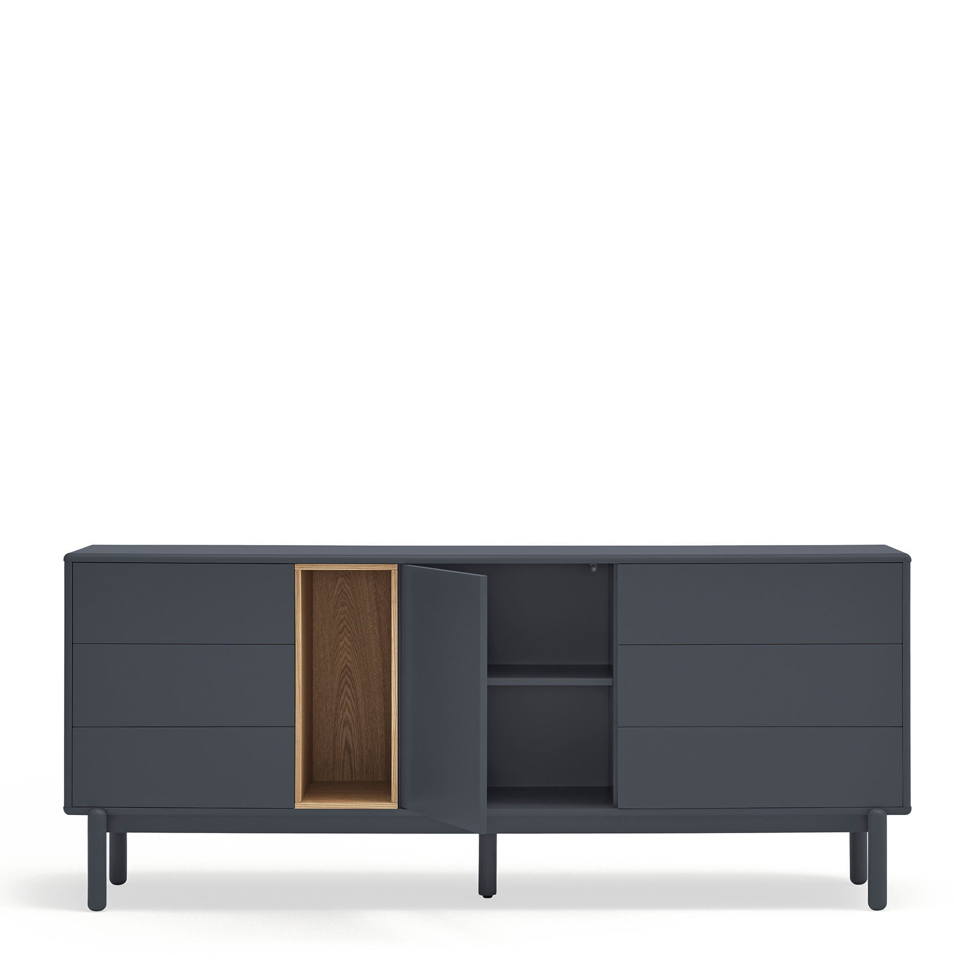 Sideboard Corvo 1D6Dr1H 180Cm Anthracite Gray