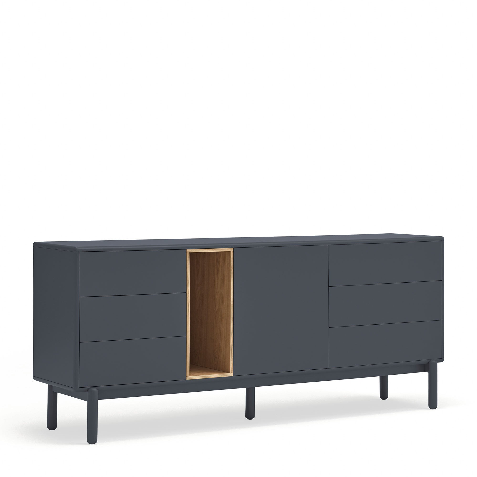 Sideboard Corvo 1D6Dr1H 180Cm Anthracite Gray