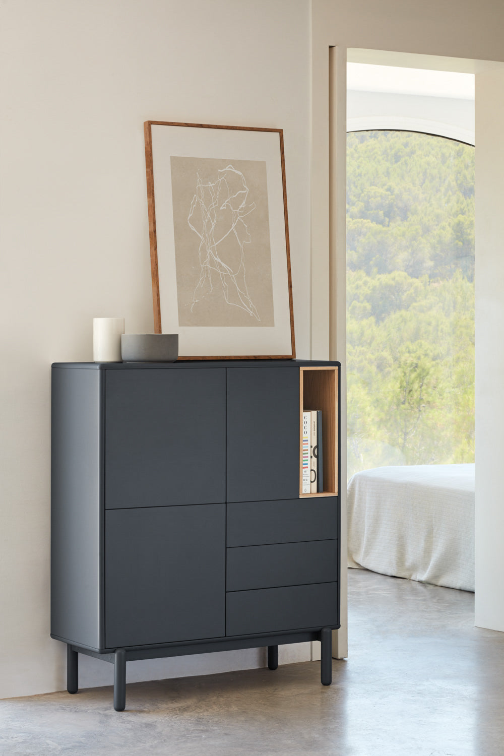 Occasional Cabinet Corvo 3D3Dr1H Anthracite Gray