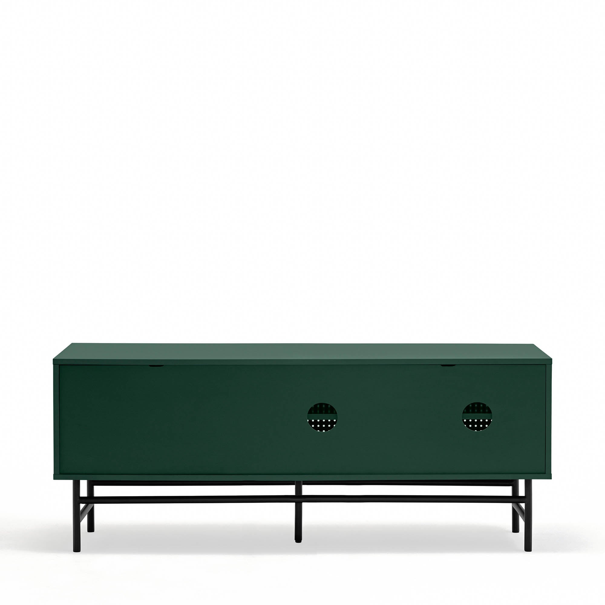 Tv Cabinet Punto 2D2Dr 140Cm Black/Dark Green