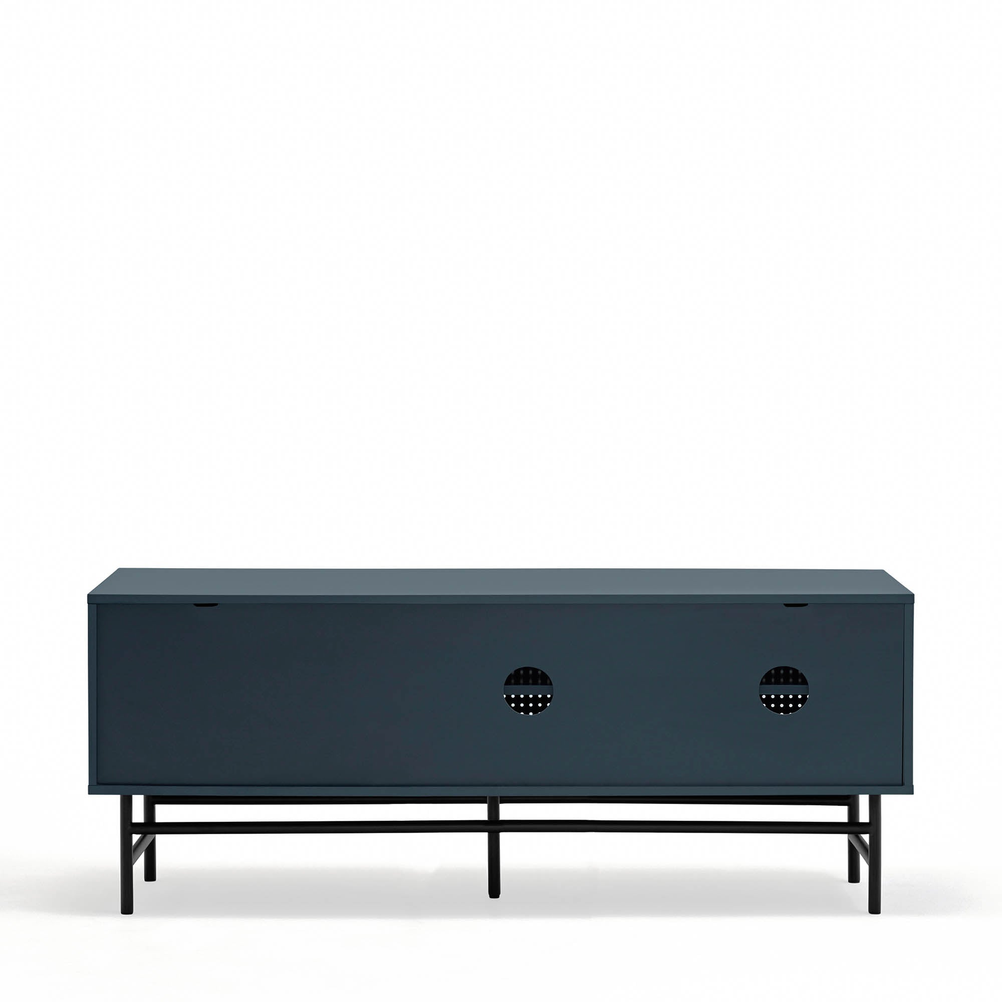 Tv Cabinet Punto 2D2Dr 140Cm Black/Blue-Gr.Antr
