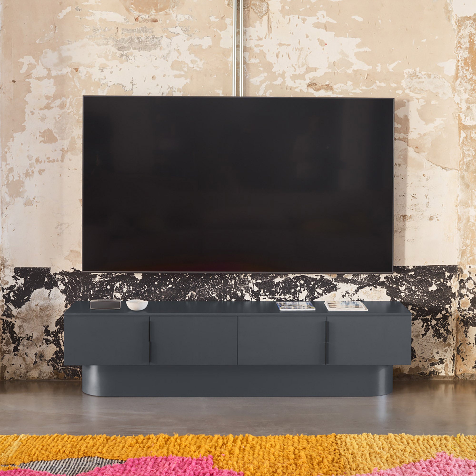 Tv Cabinet Totem 4D Anthracite Gray