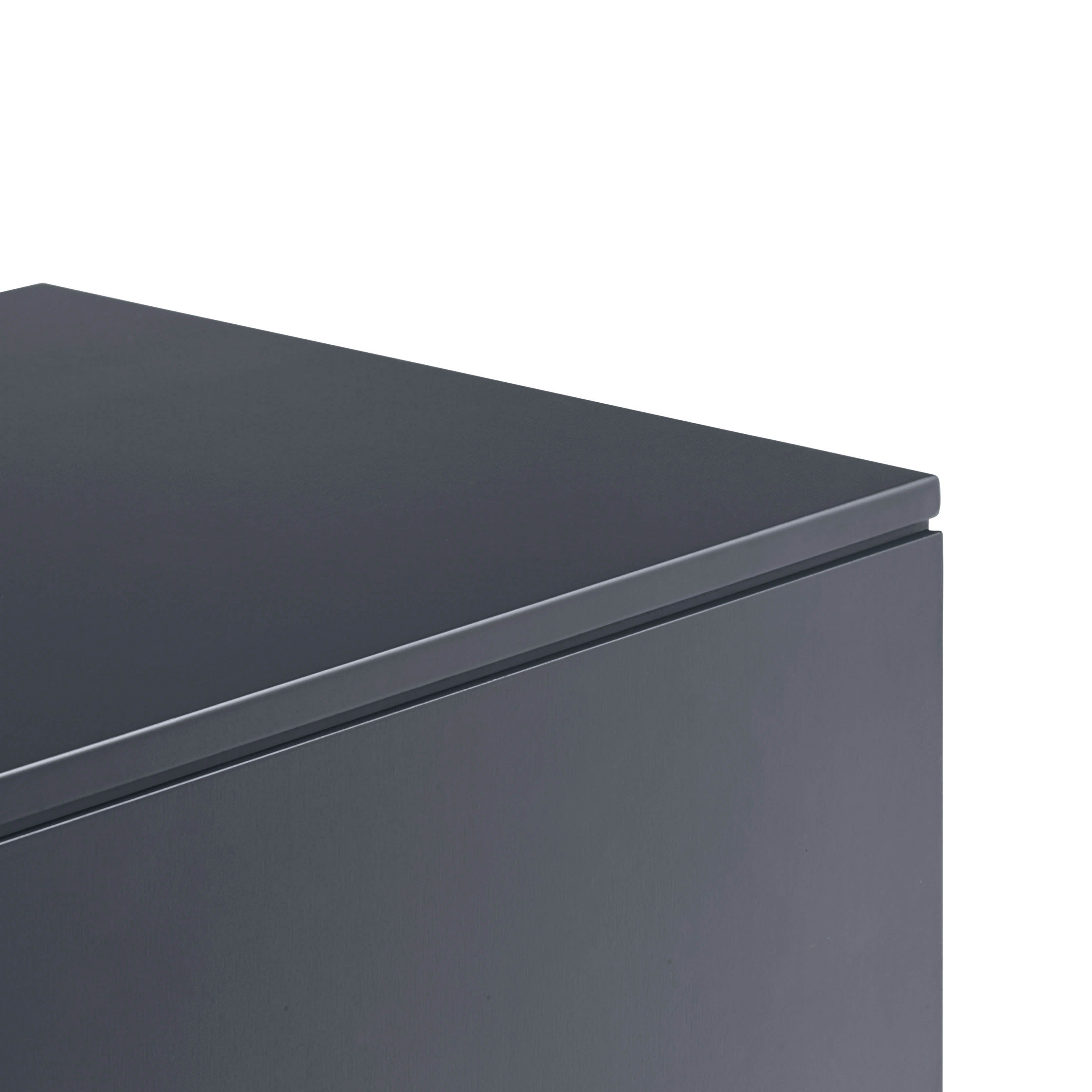 TOTEM Chest of 2 Drawers in Anthracite Grey by Teulat