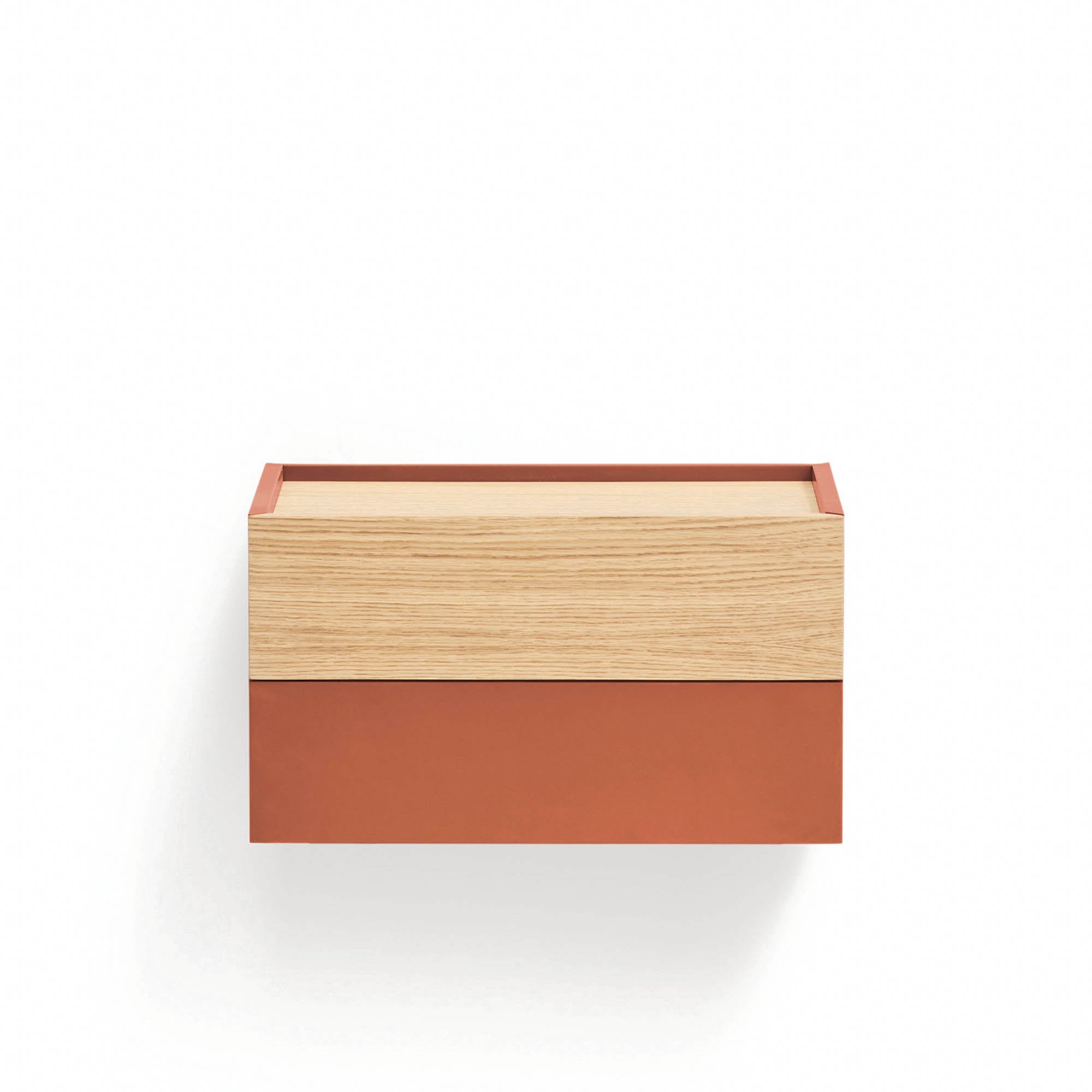 Bedside Table Otto 2Dr Brick/Oak
