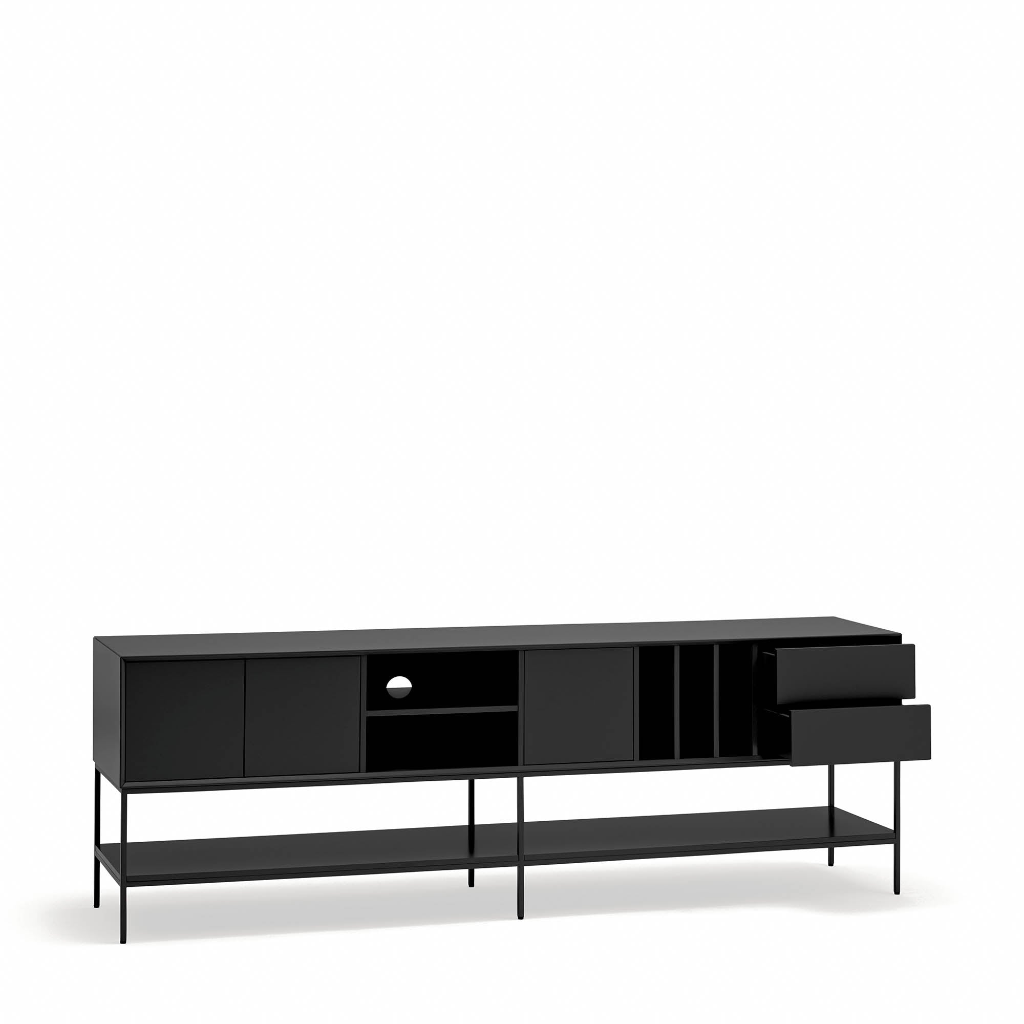 Tv Cabinet Platt 3D2Dr5H 220Cm Black