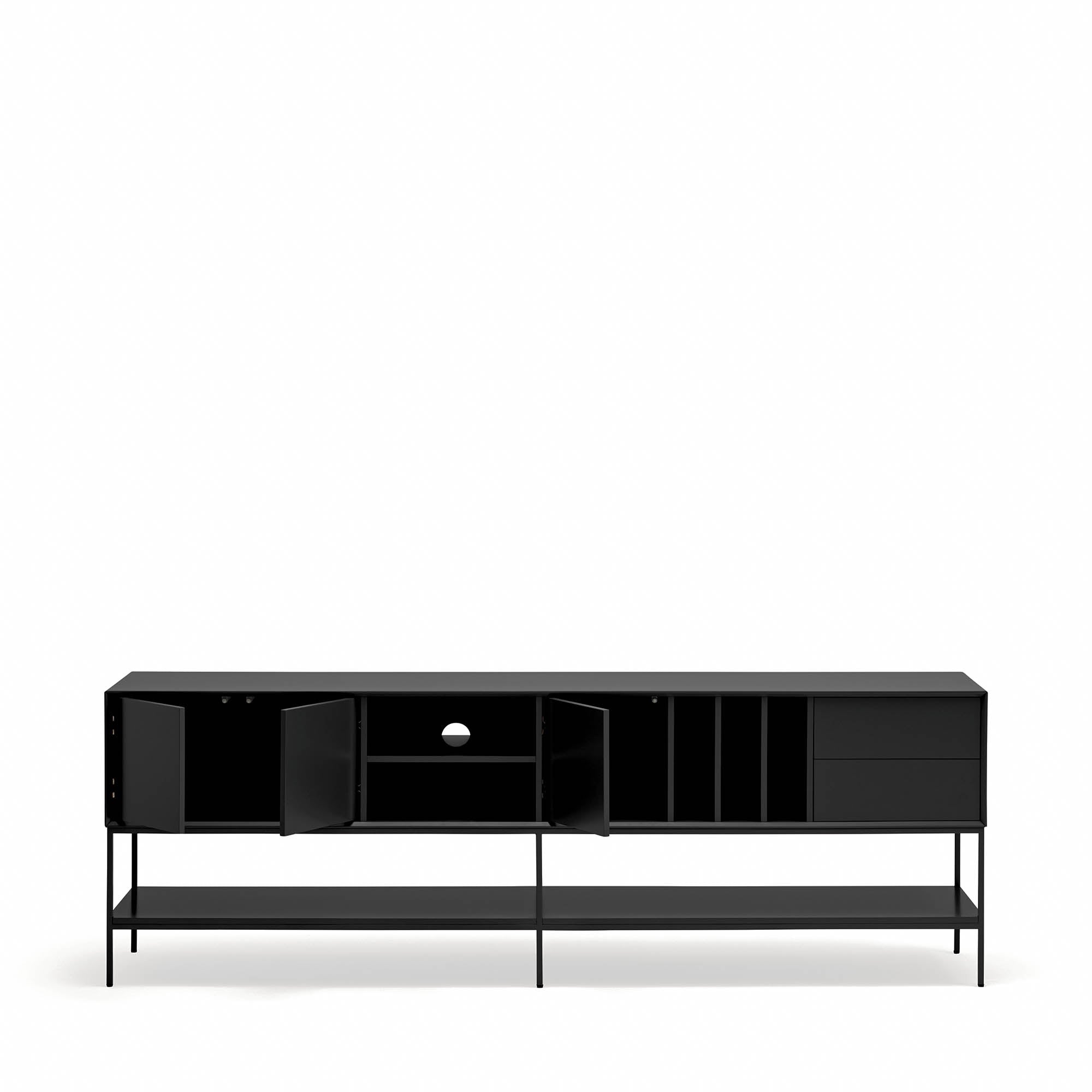 Tv Cabinet Platt 3D2Dr5H 220Cm Black