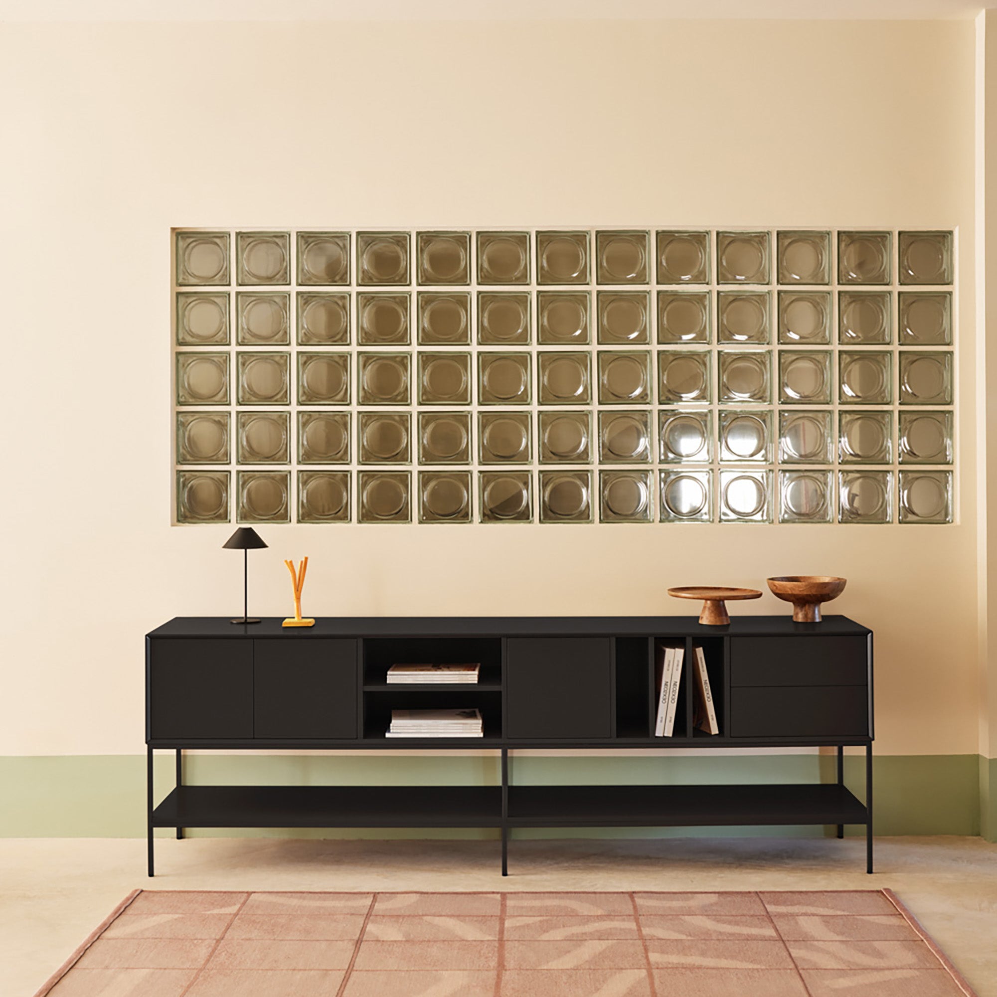 Tv Cabinet Platt 3D2Dr5H 220Cm Black