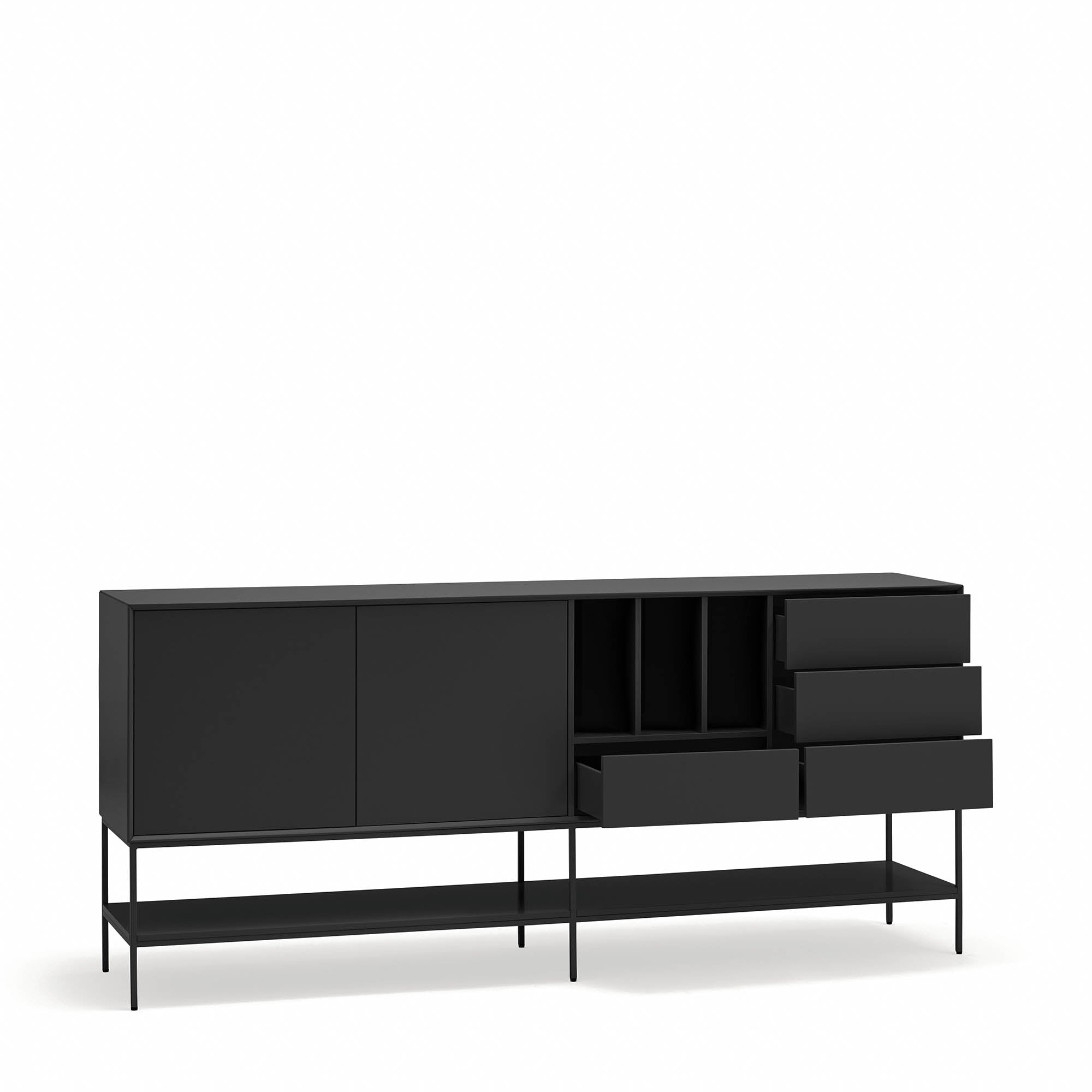 Sideboard Platt 2D4Dr3H 220Cm Black