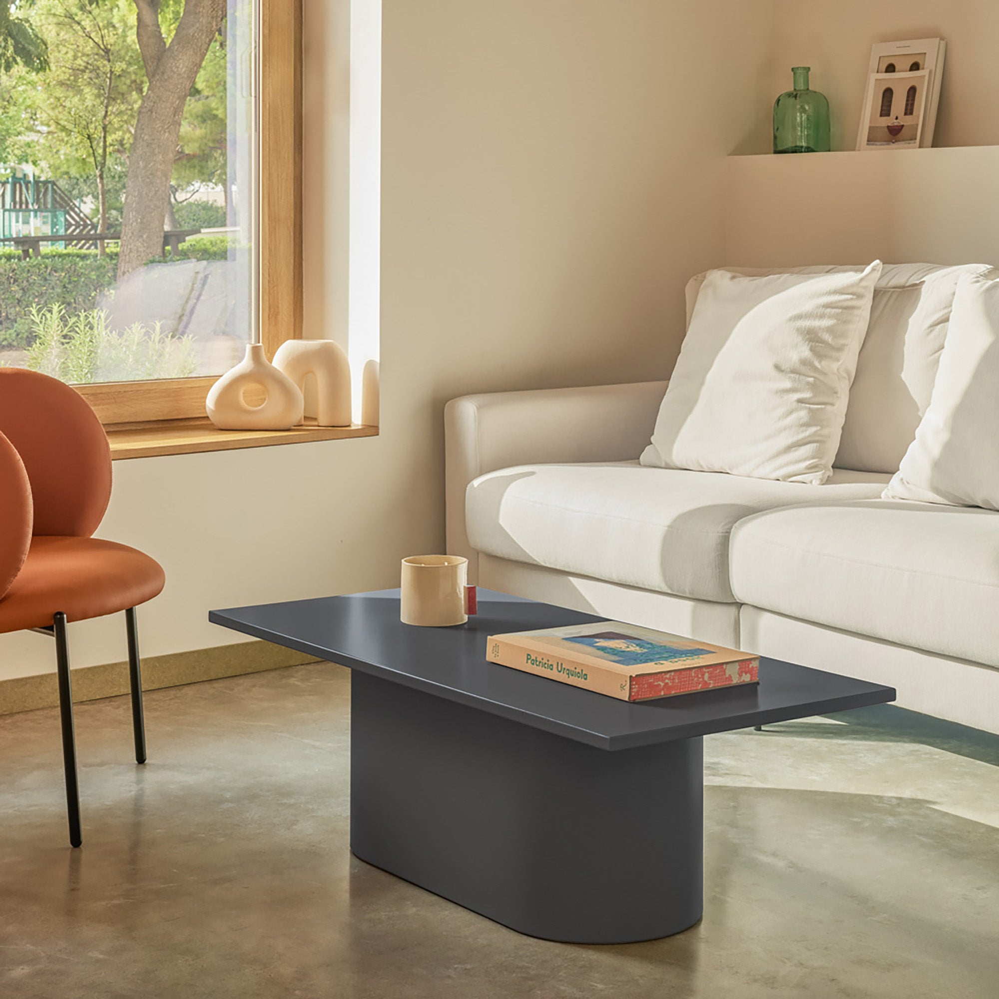 Coffe Table Rect. Totem 1100X500 Anthracite Gray