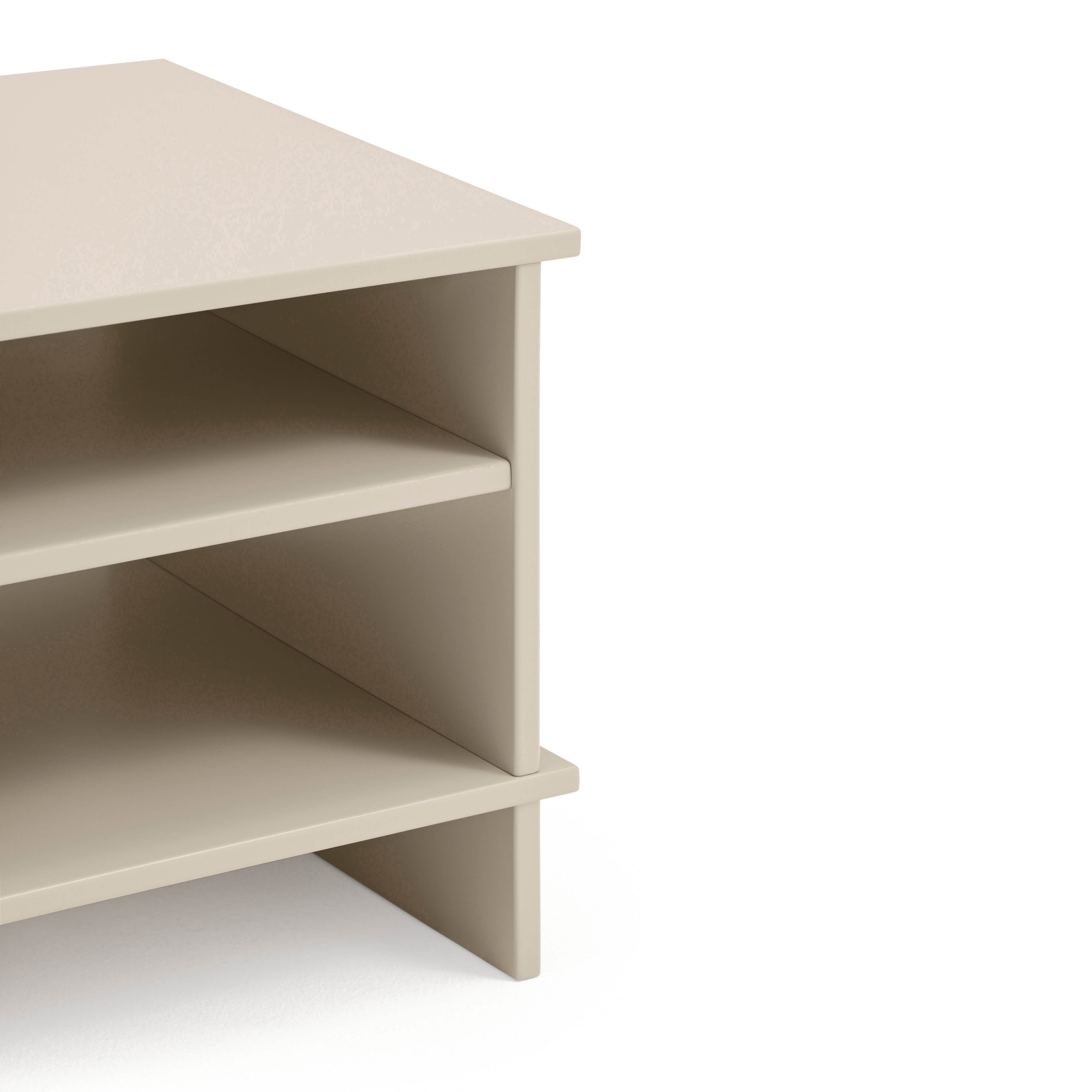 Bedside Table Inari 2 Shelves Sand