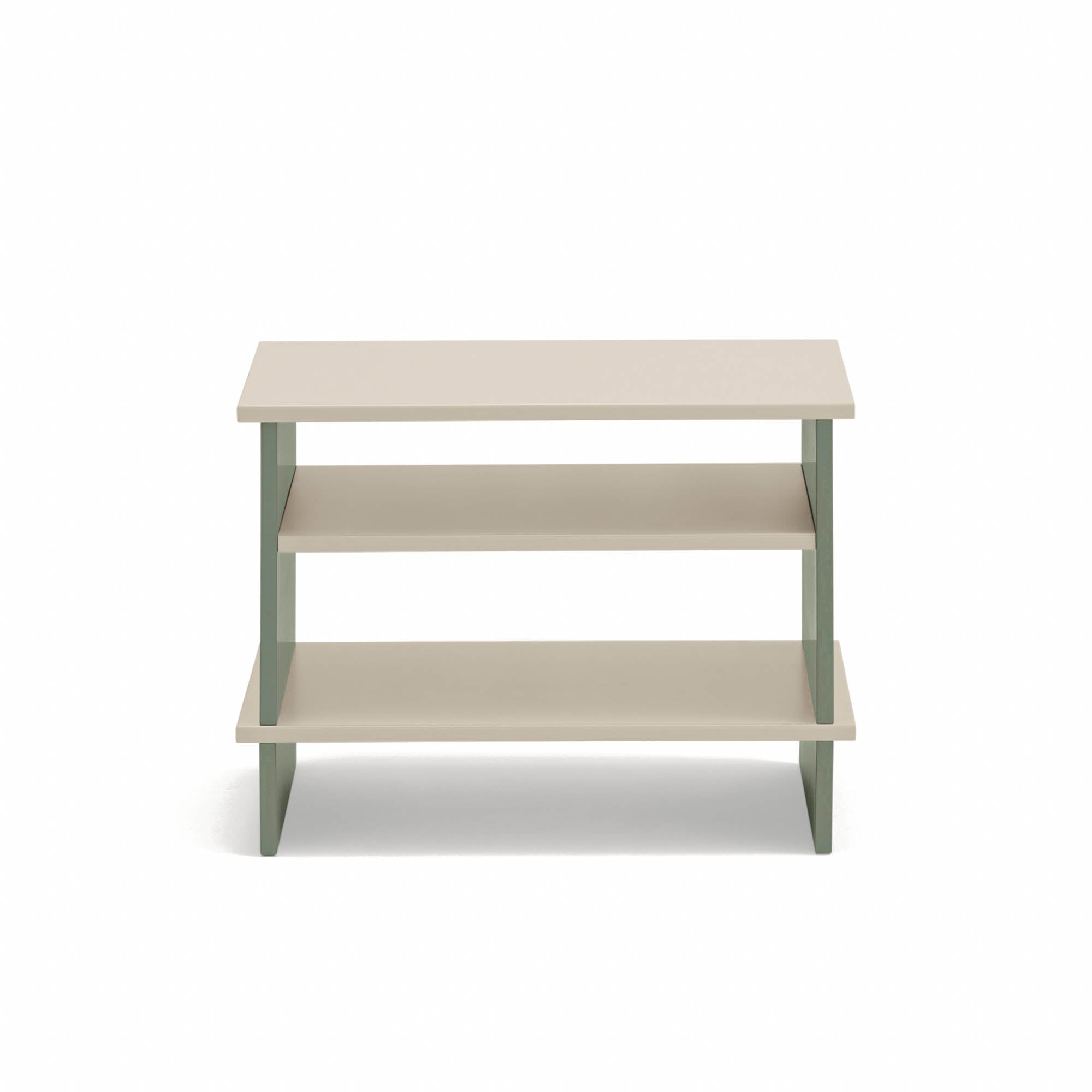 Bedside Table Inari 2 Shelves Sand/Green