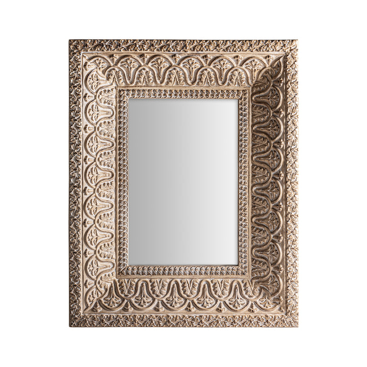 Barveire Oriental Mirror - Beige Resin with Distressed Finish