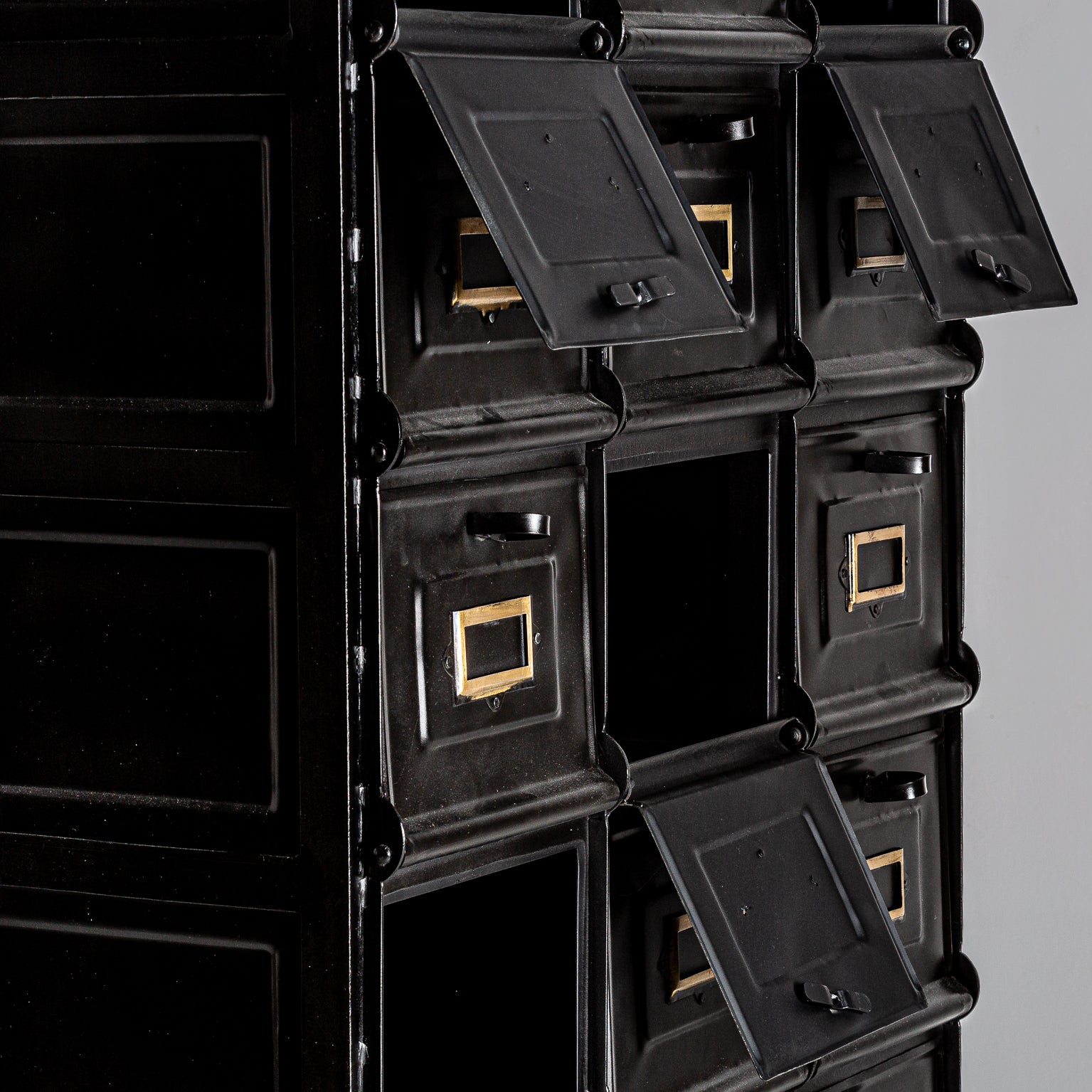 Lomza Industrial Chest of Drawers - Black Wrought Iron Storage