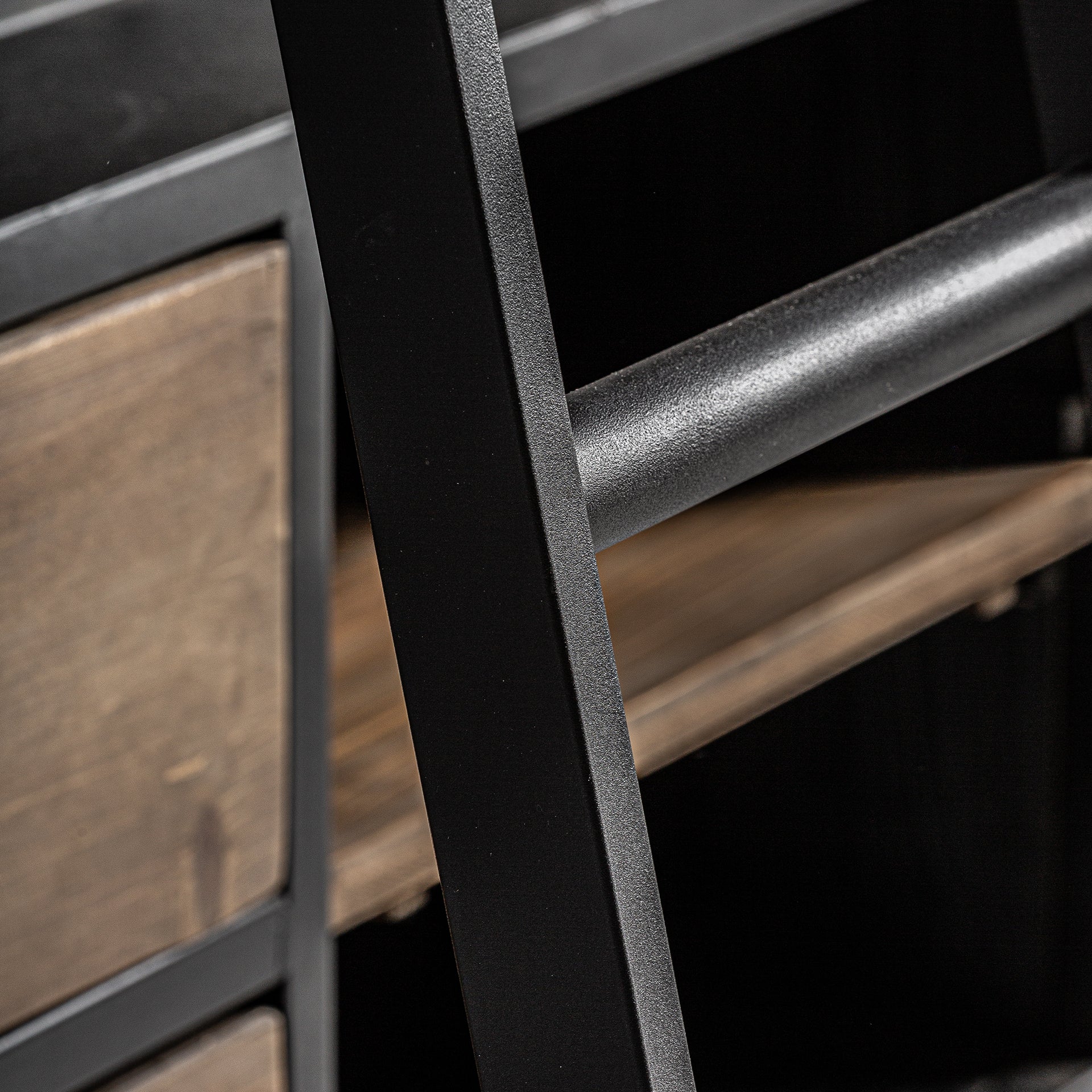 Ivalo Industrial Bookcase - Recycled Pine & Iron