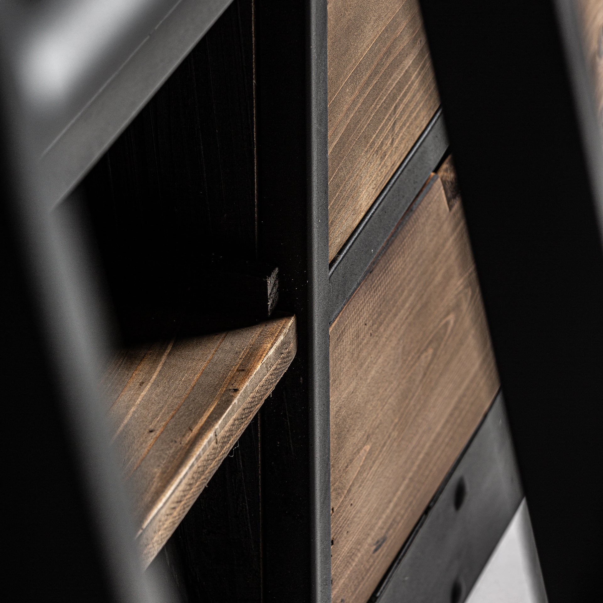 Ivalo Industrial Bookcase - Recycled Pine & Iron