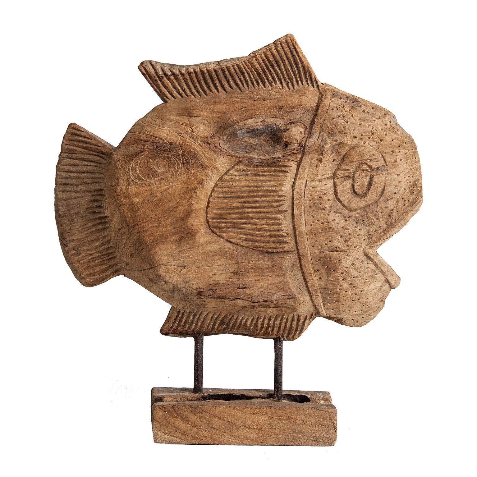 Taskent Teak Wood Decorative Figure - Ethnic Style