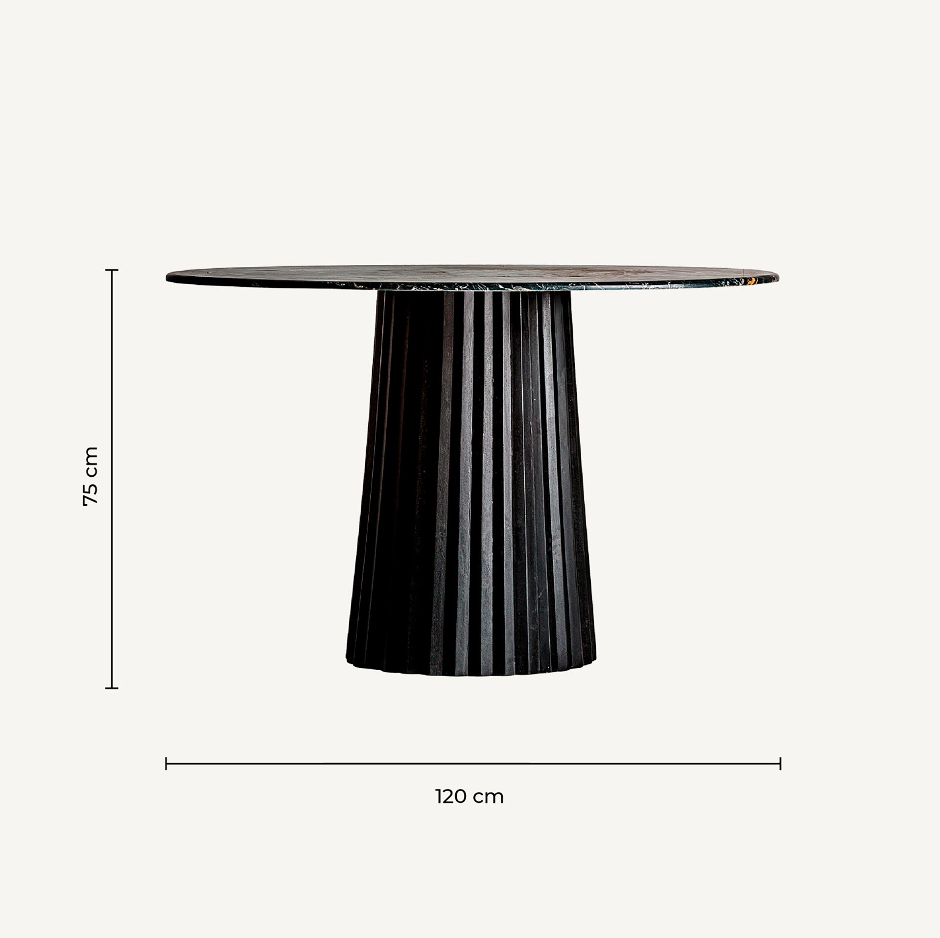 PLISSÉ WOOD DINING TABLE