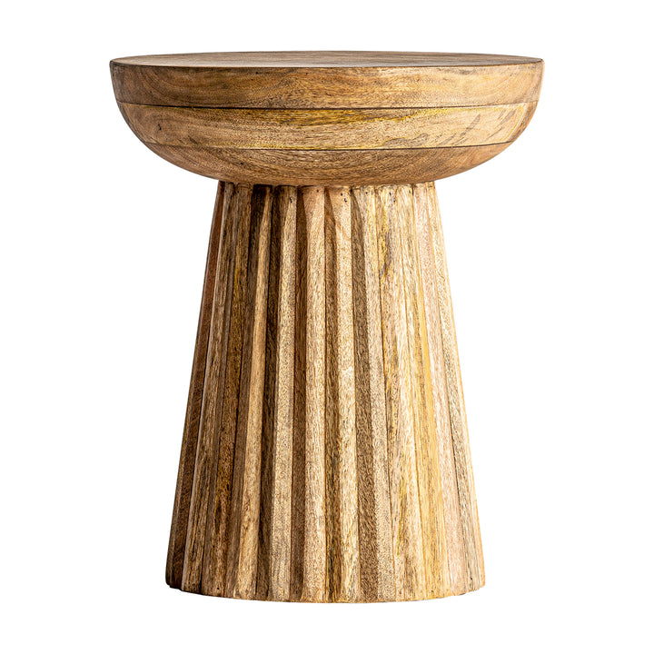 PLISSÉ WOOD SIDE TABLE