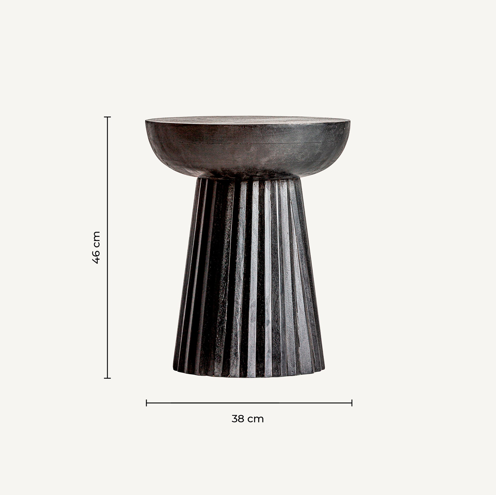 PLISSÉ WOOD SIDE TABLE