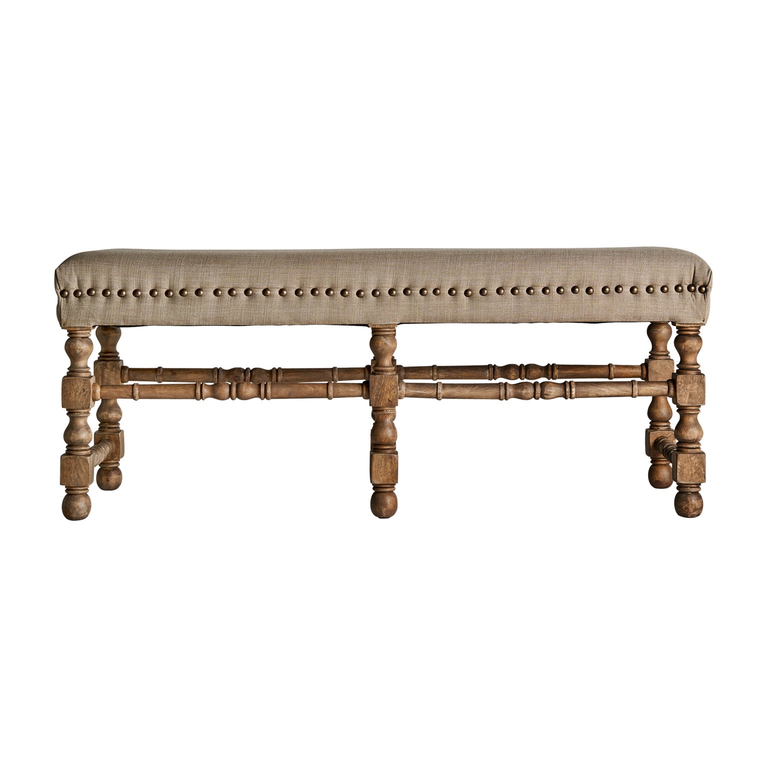 Ljus Mango Wood Bed Bench - Contemporary Style