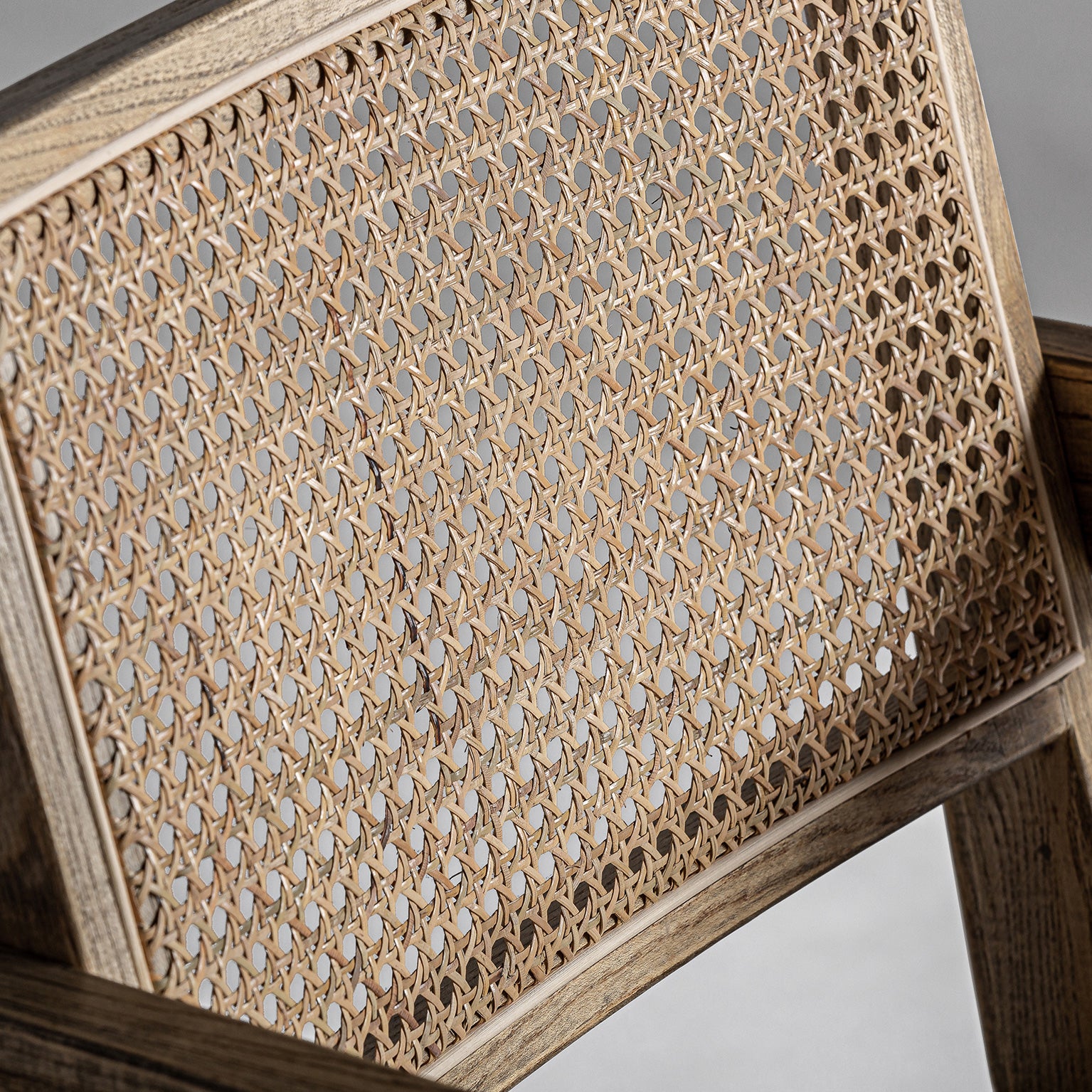 Cieza Contemporary Dining Chair - Natural Elm & Rattan