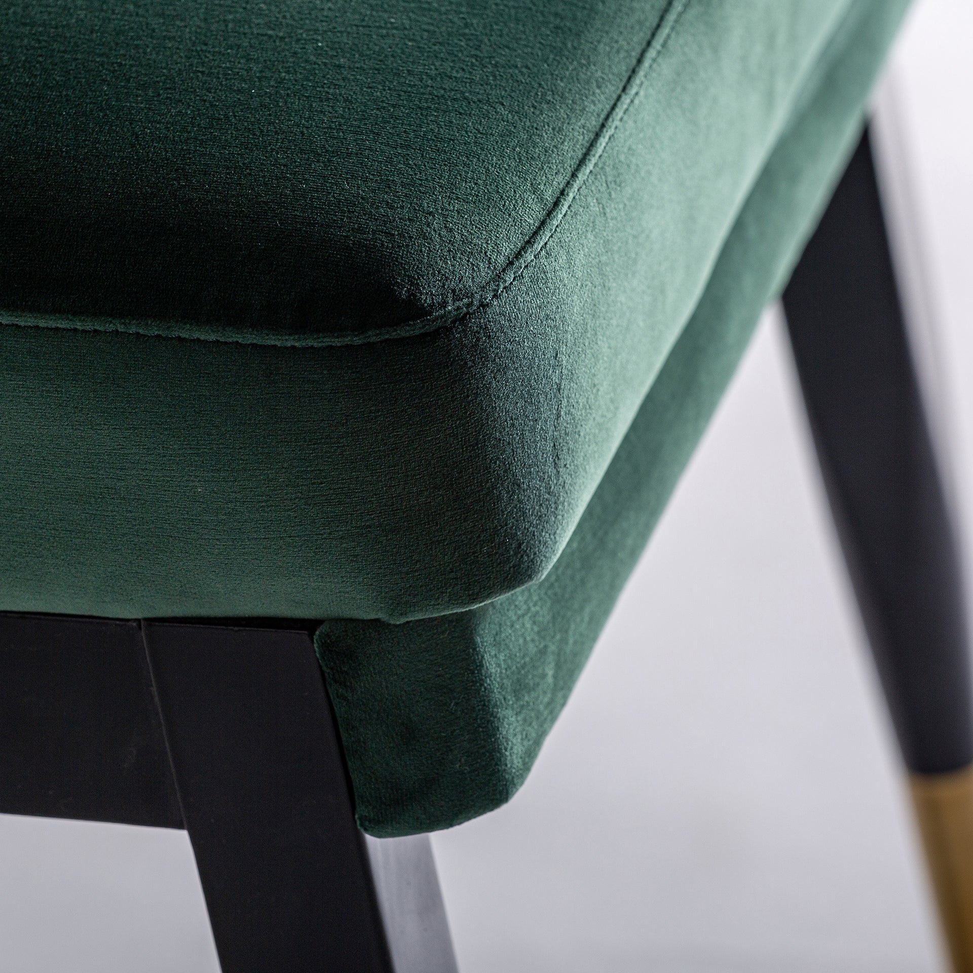 Kelheim Art Deco Velvet Chair in Green