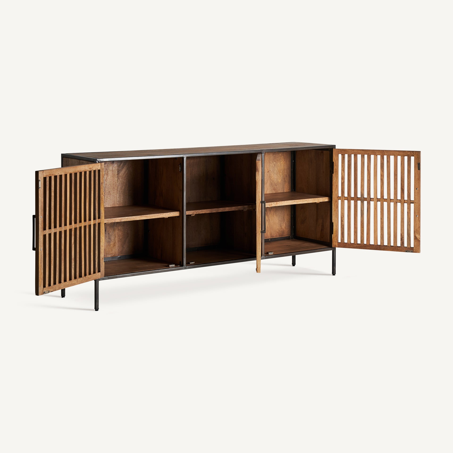 Gaffney Industrial Sideboard - Mango Wood & Iron Storage Cabinet