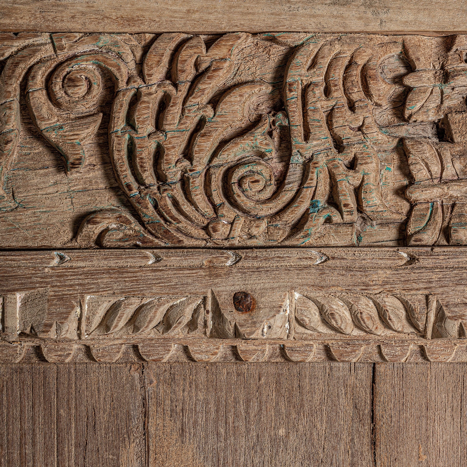 Socken Colonial Wardrobe - Teak Wood & Black Iron