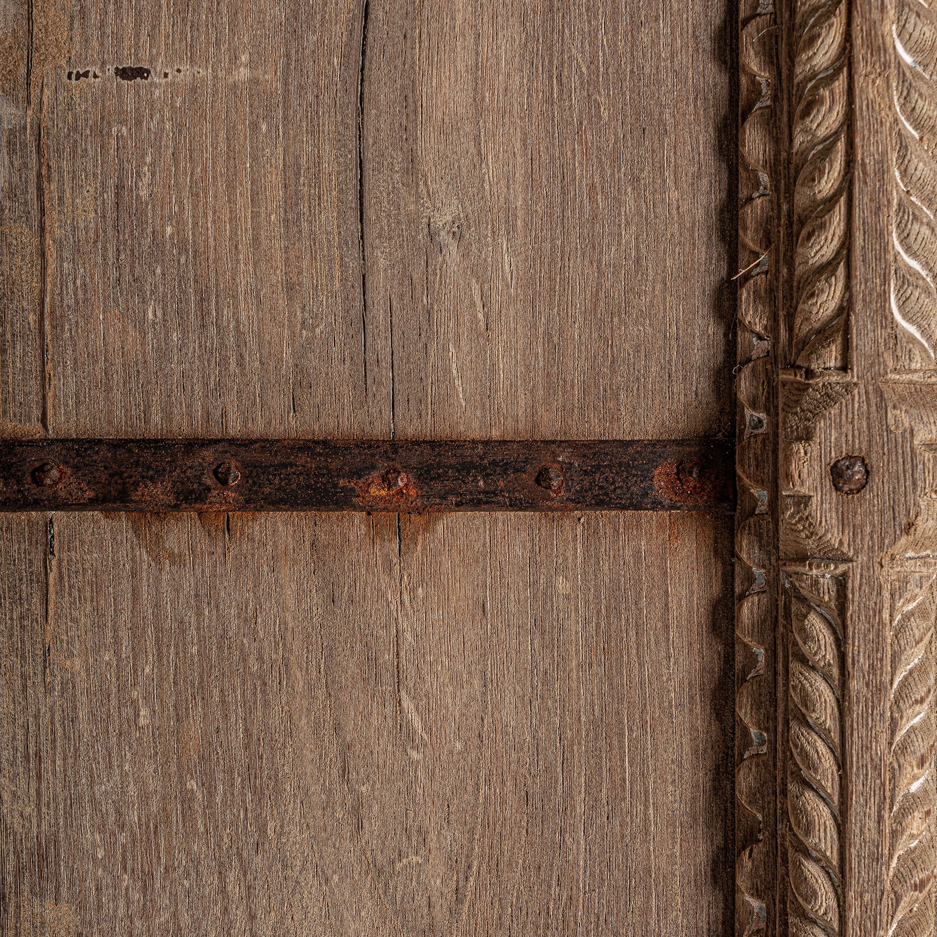 Socken Colonial Wardrobe - Teak Wood & Black Iron