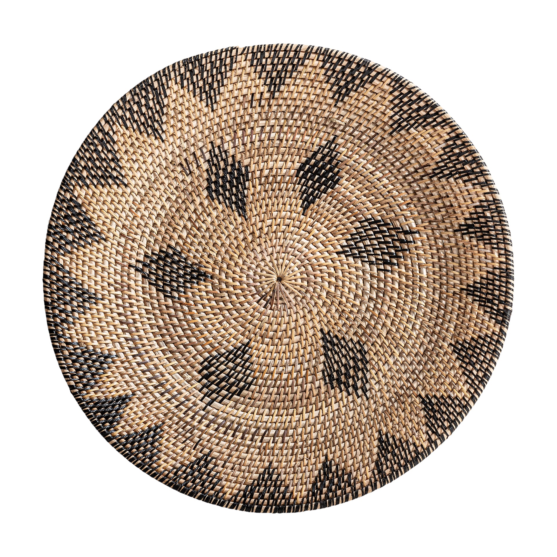 Handwoven Rattan Decorative Dish - Boho Style