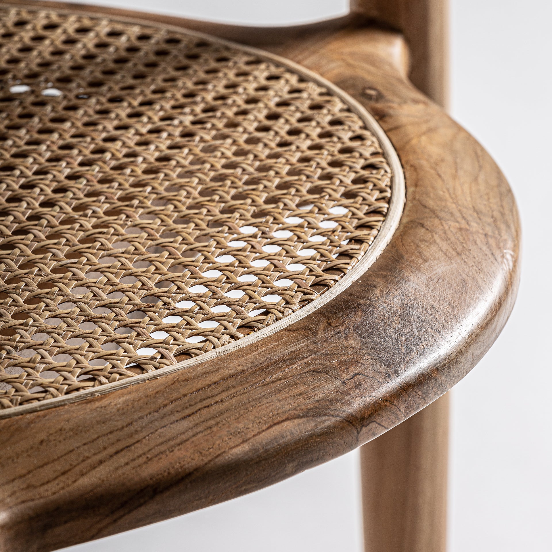 Tostily Contemporary Teak & Rattan Chair