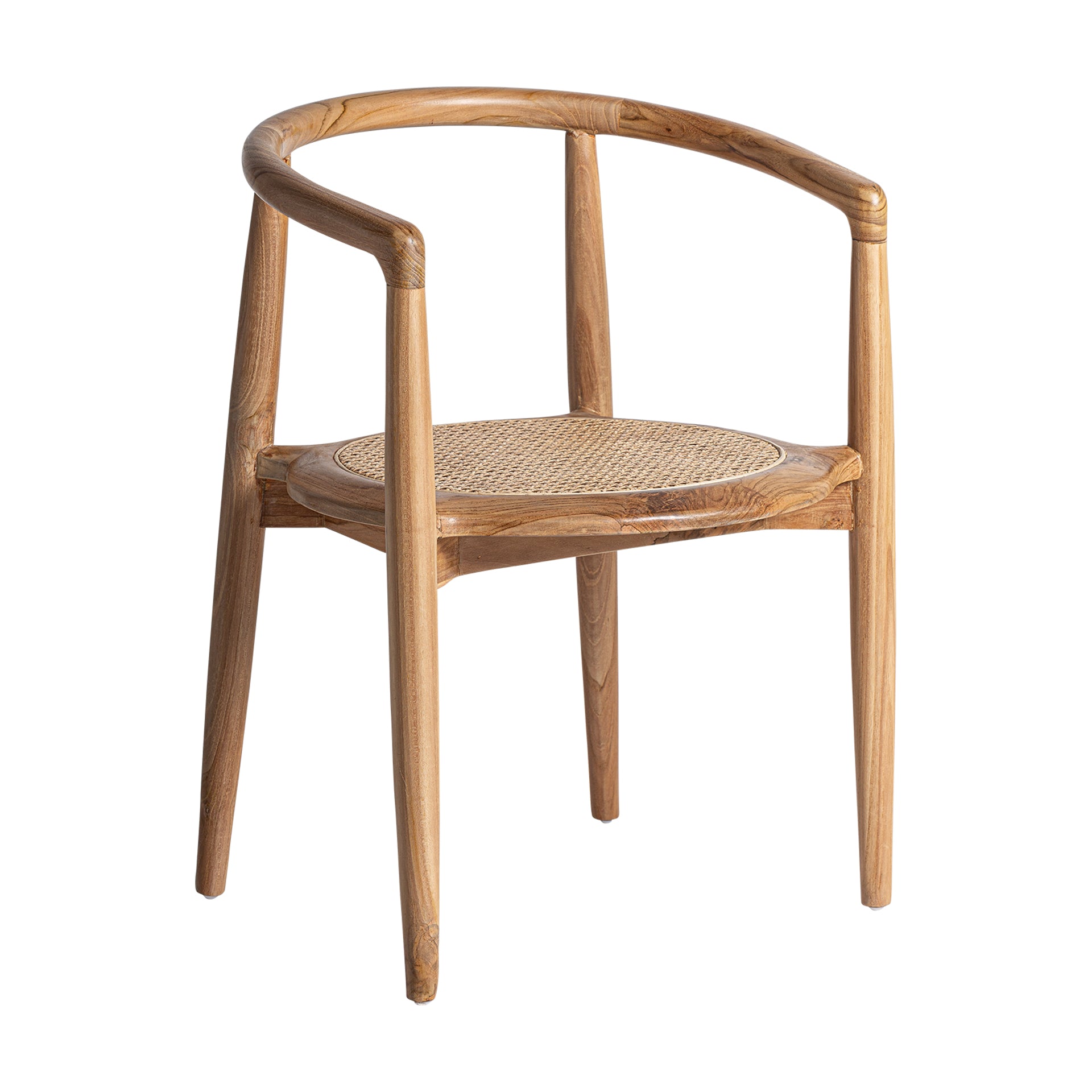 Tostily Contemporary Teak & Rattan Chair
