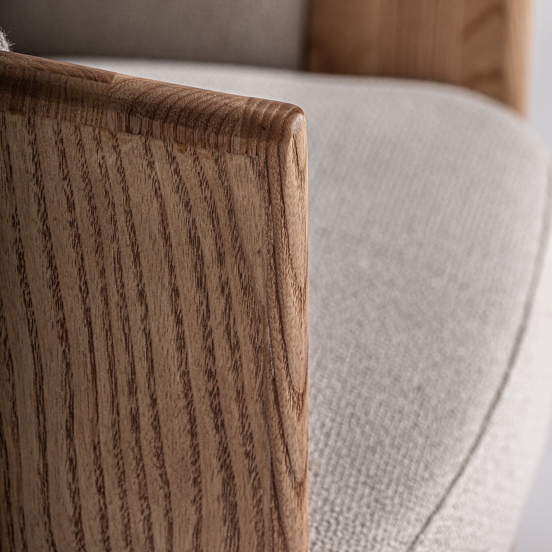 Contemporary Leather Dining Chair in Black & Brown Oak