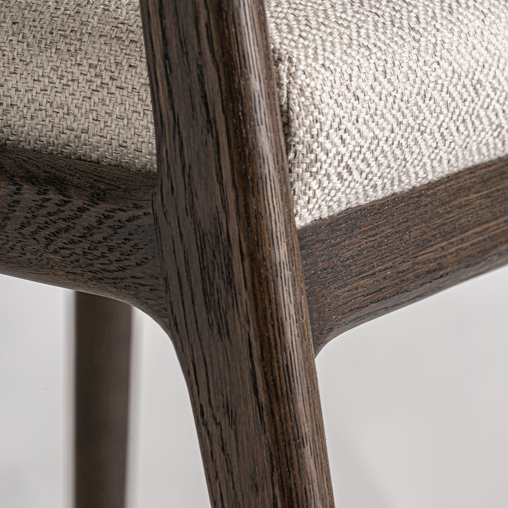 Jerzen Colonial Ash Wood Chair - Beige Polyester
