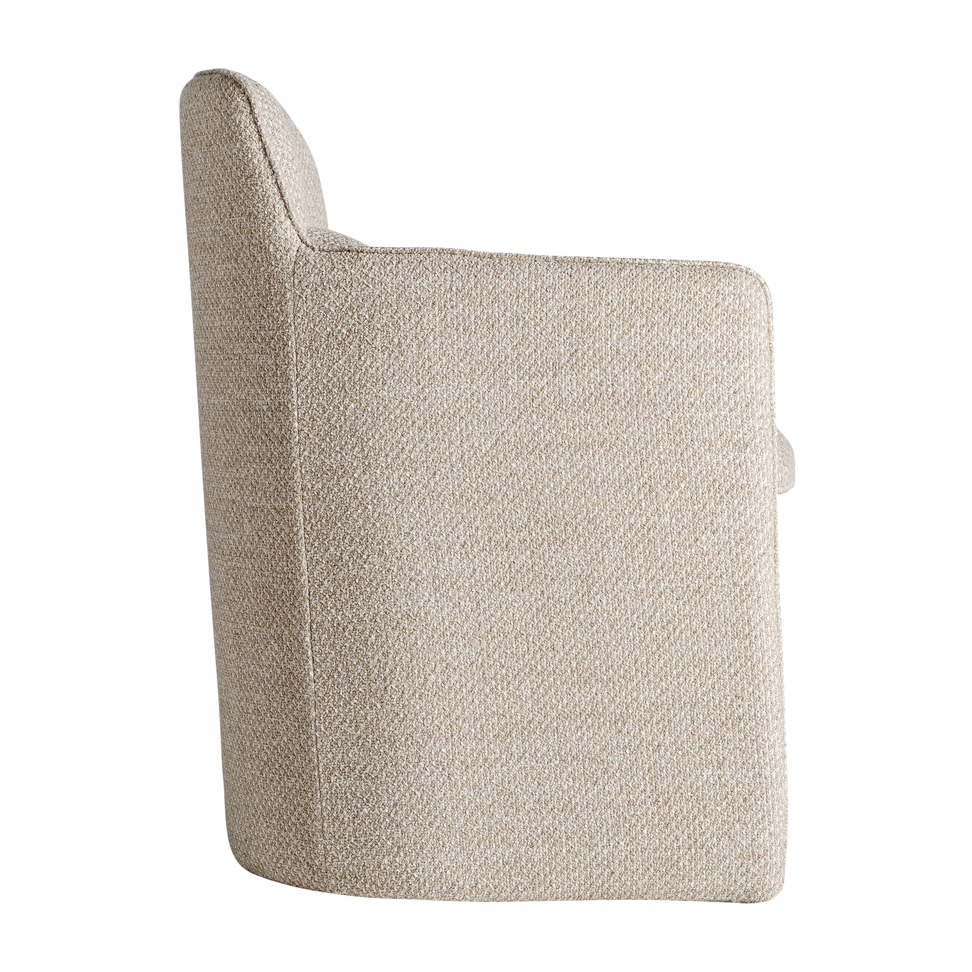 MAYUN Art Deco Armchair - Beige Polyester & Iron Frame