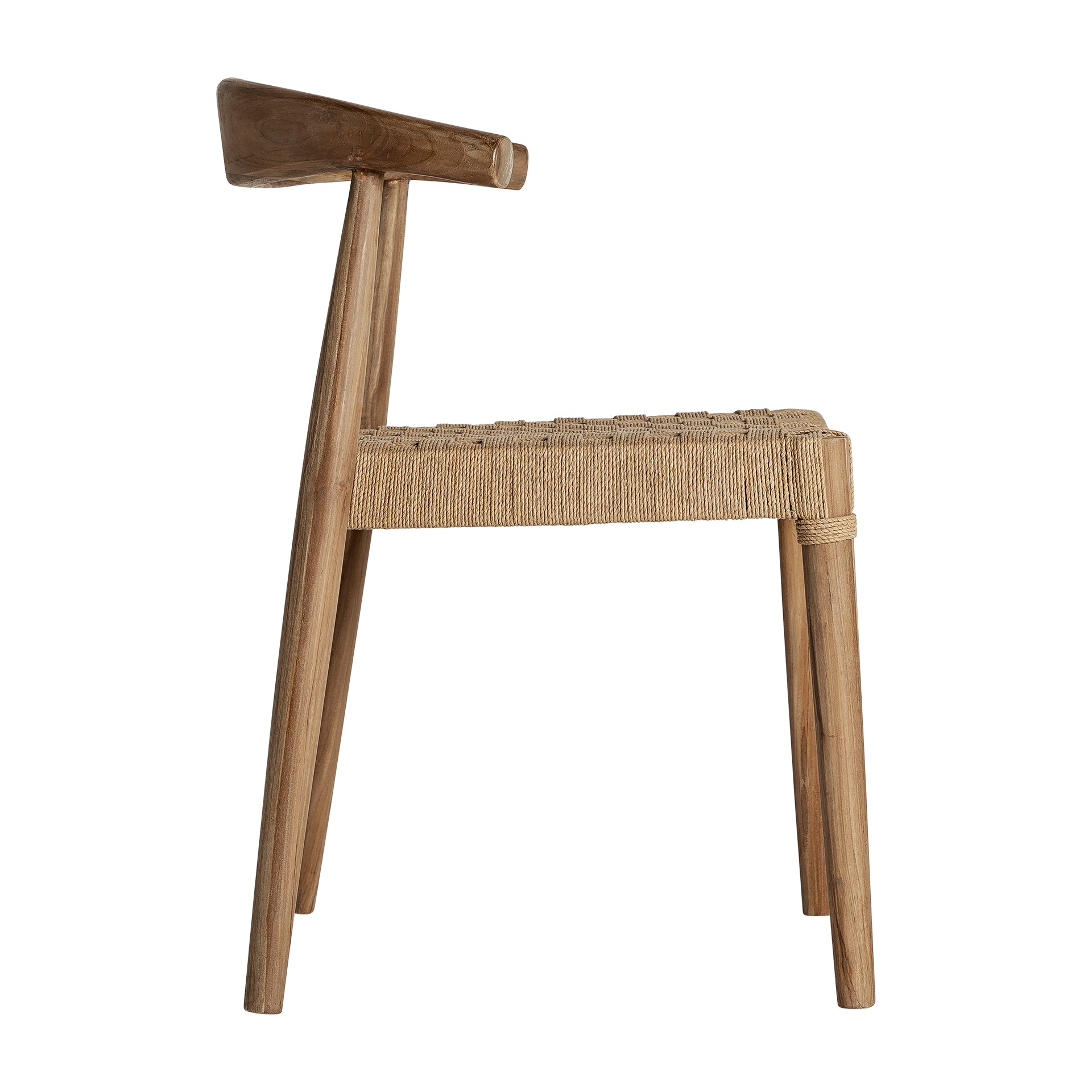 Figeac Vintage Teak Chair with Rope Detailing