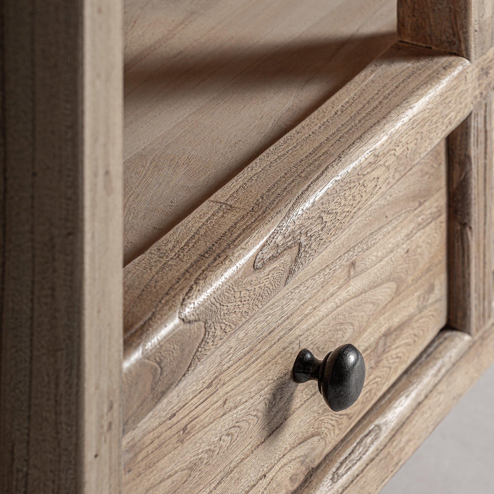 Brecey Modular Library - Recycled Elm Wood Bookcase